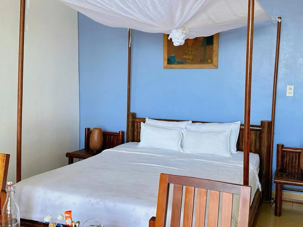 Bed in Bamboo Cottages