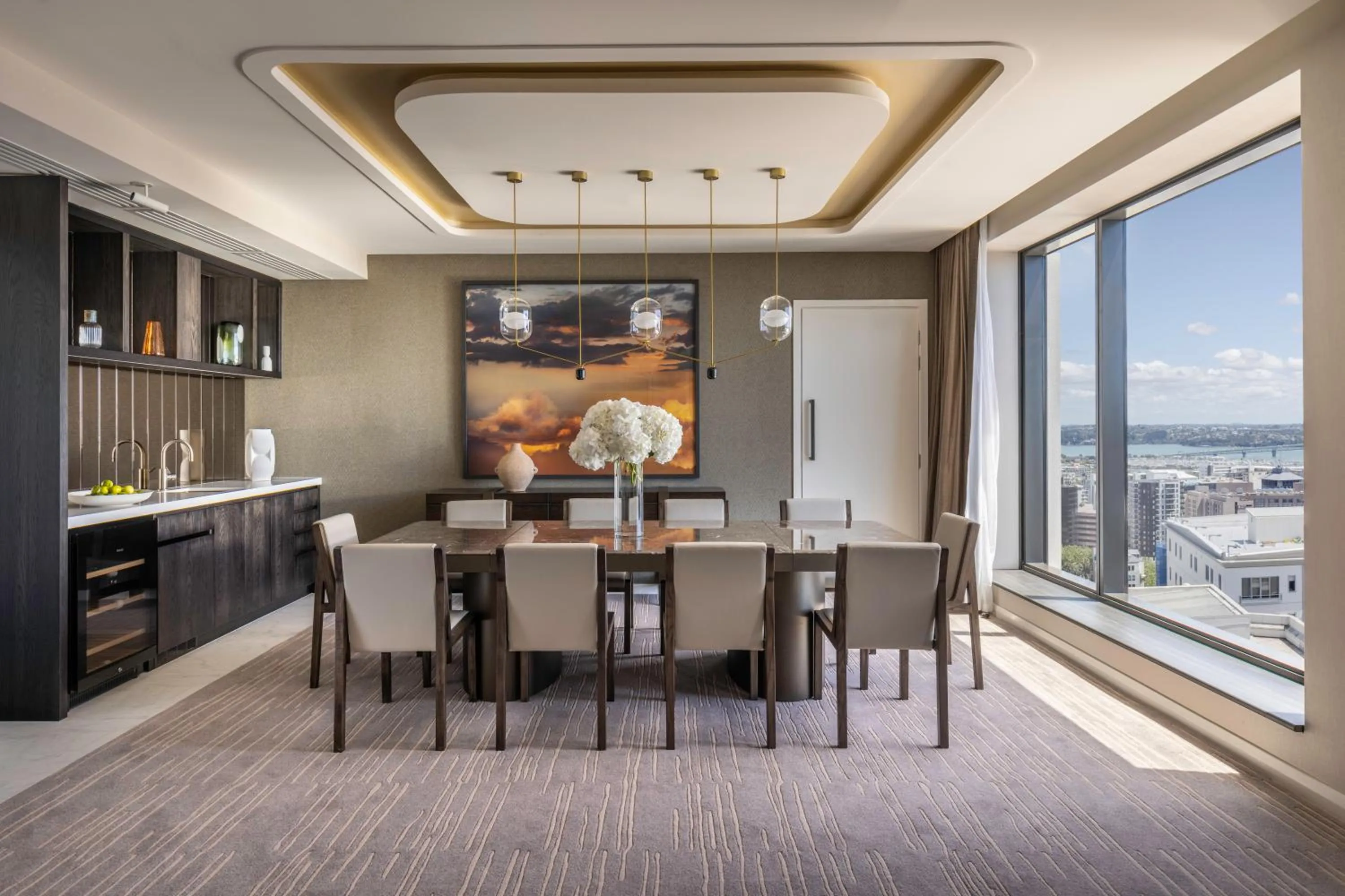 Dining area in Cordis, Auckland by Langham Hospitality Group