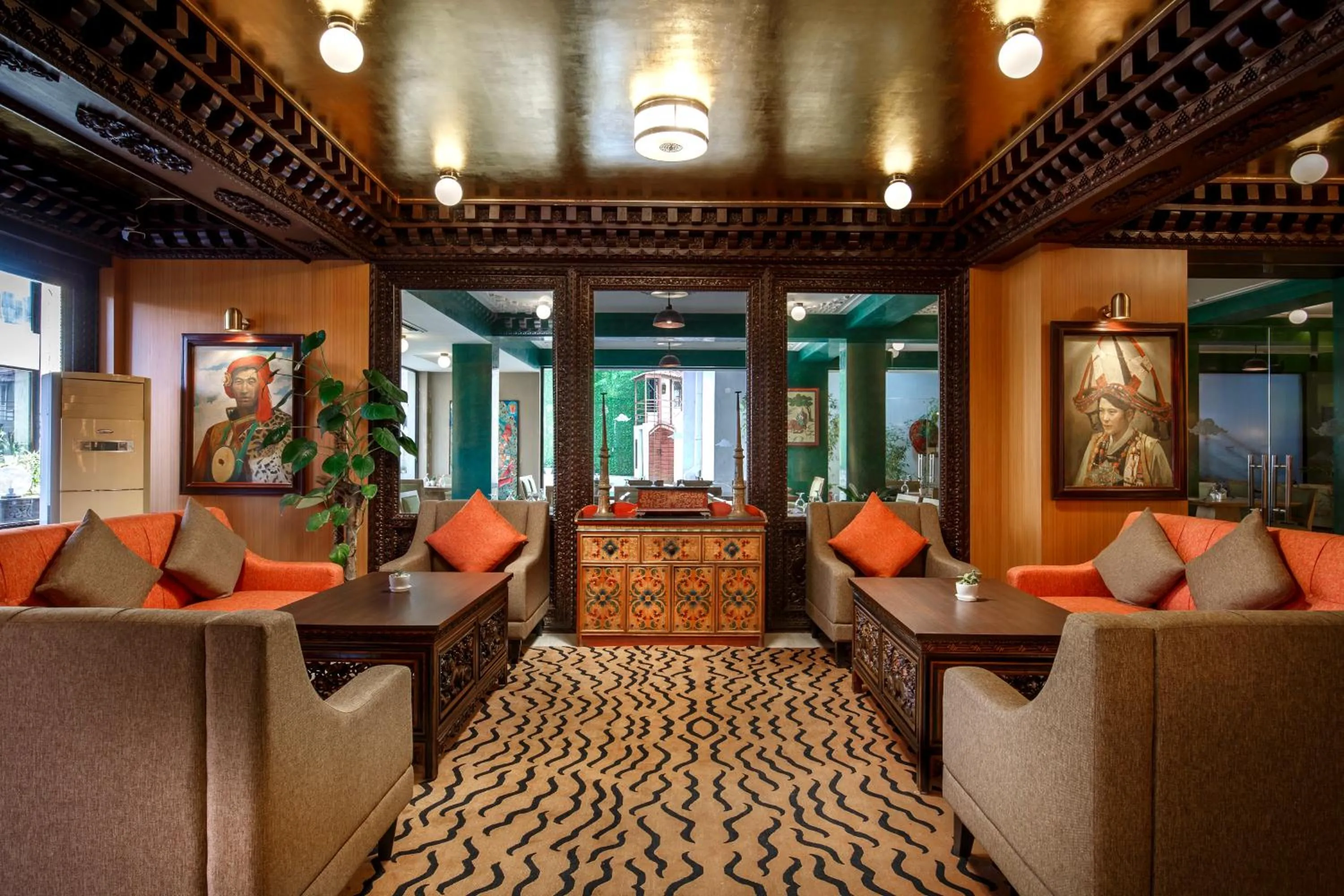 Lobby or reception in Hotel Tibet