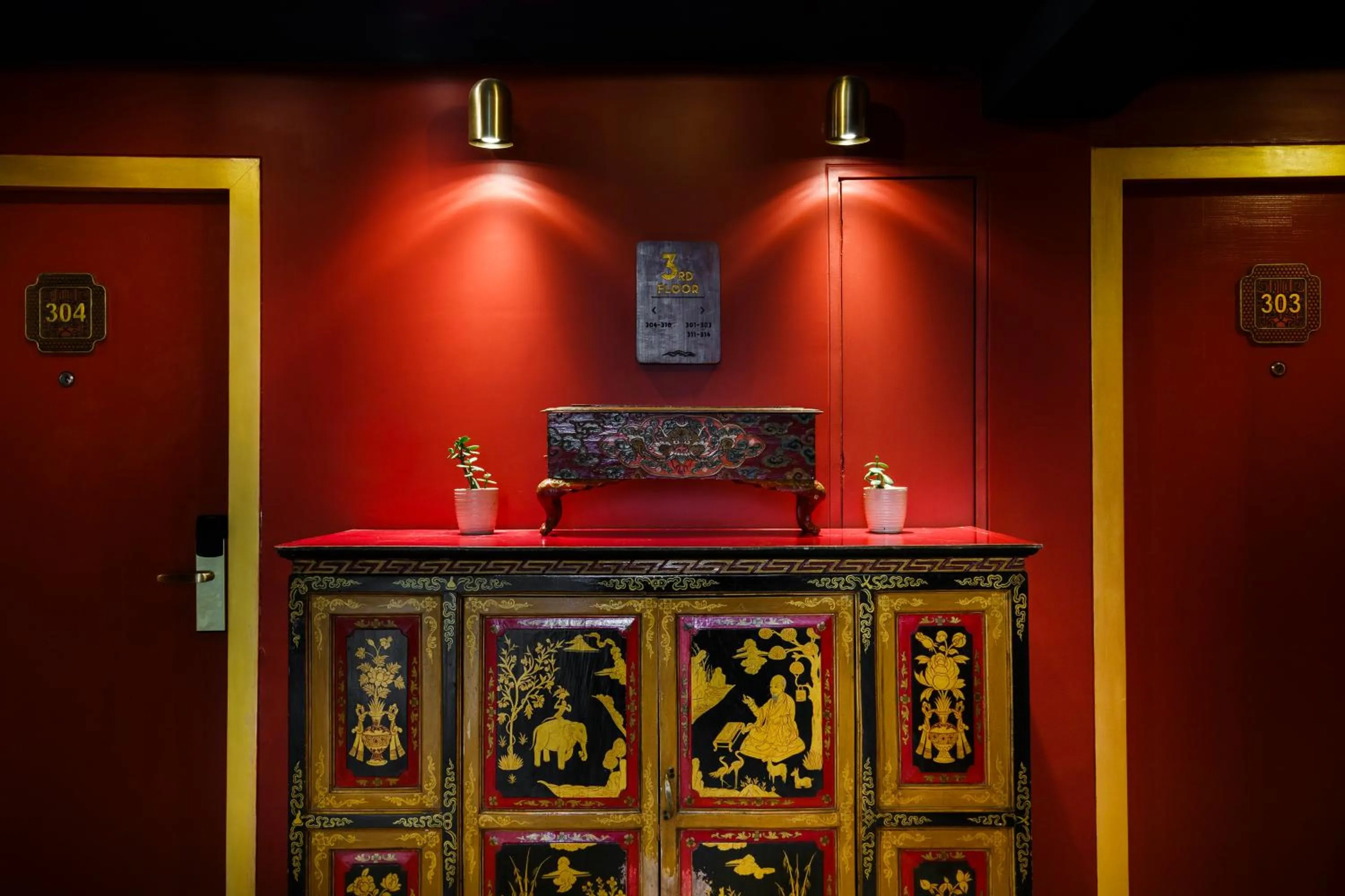 Decorative detail in Hotel Tibet