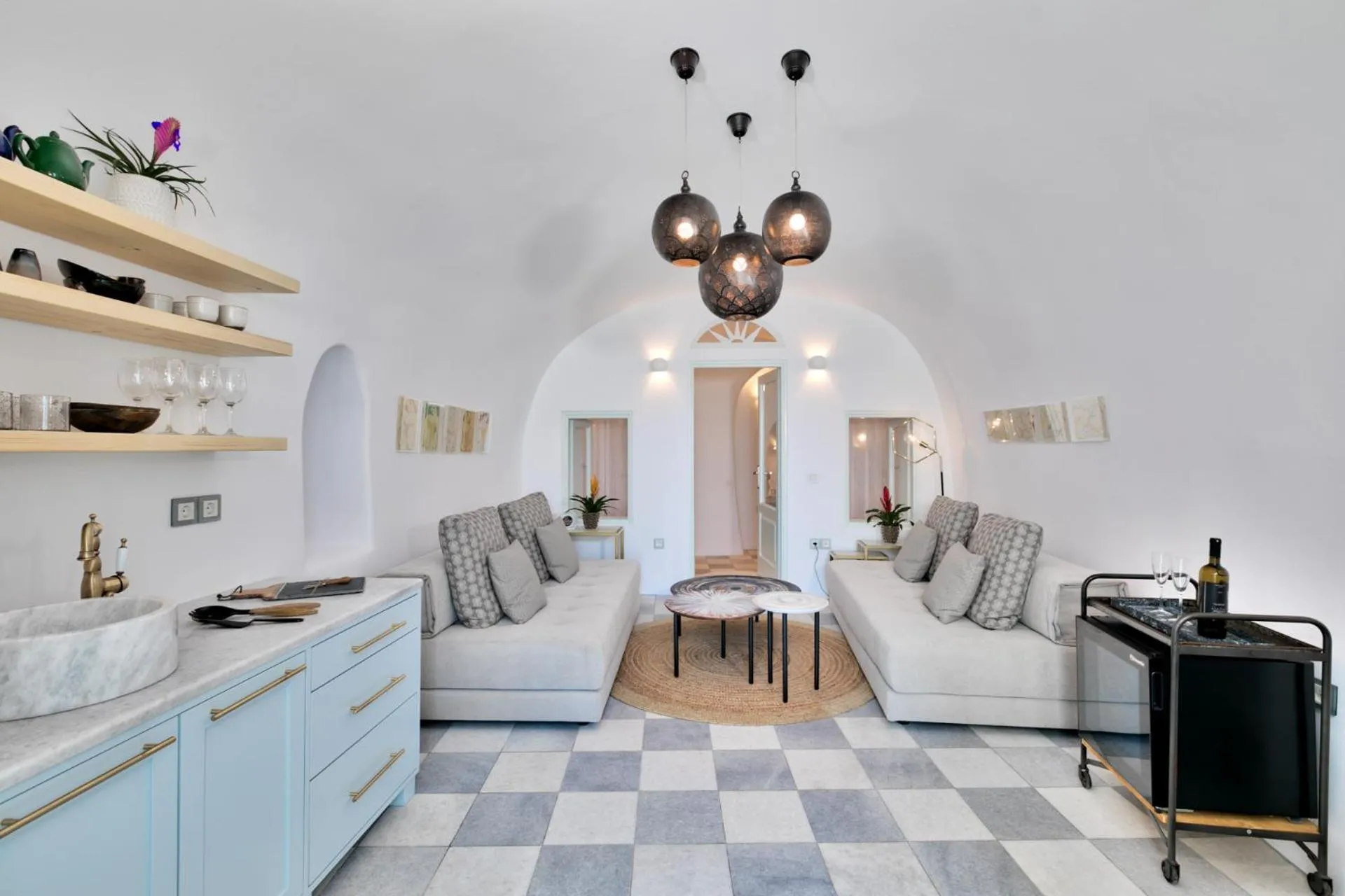 Living room in Namaste Suites by Oias Local Cavehouses