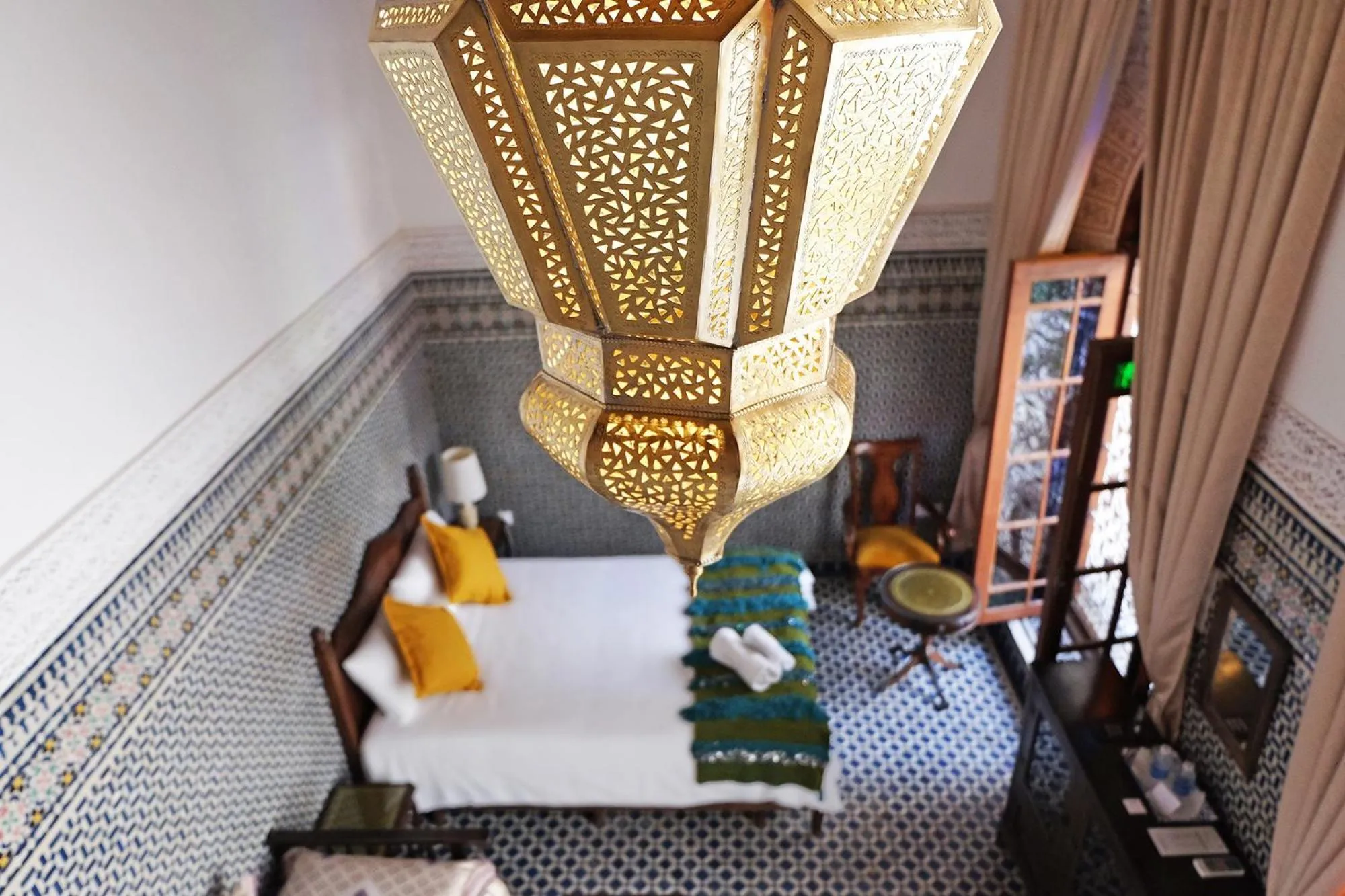 Bed in Riad Alassala Fes