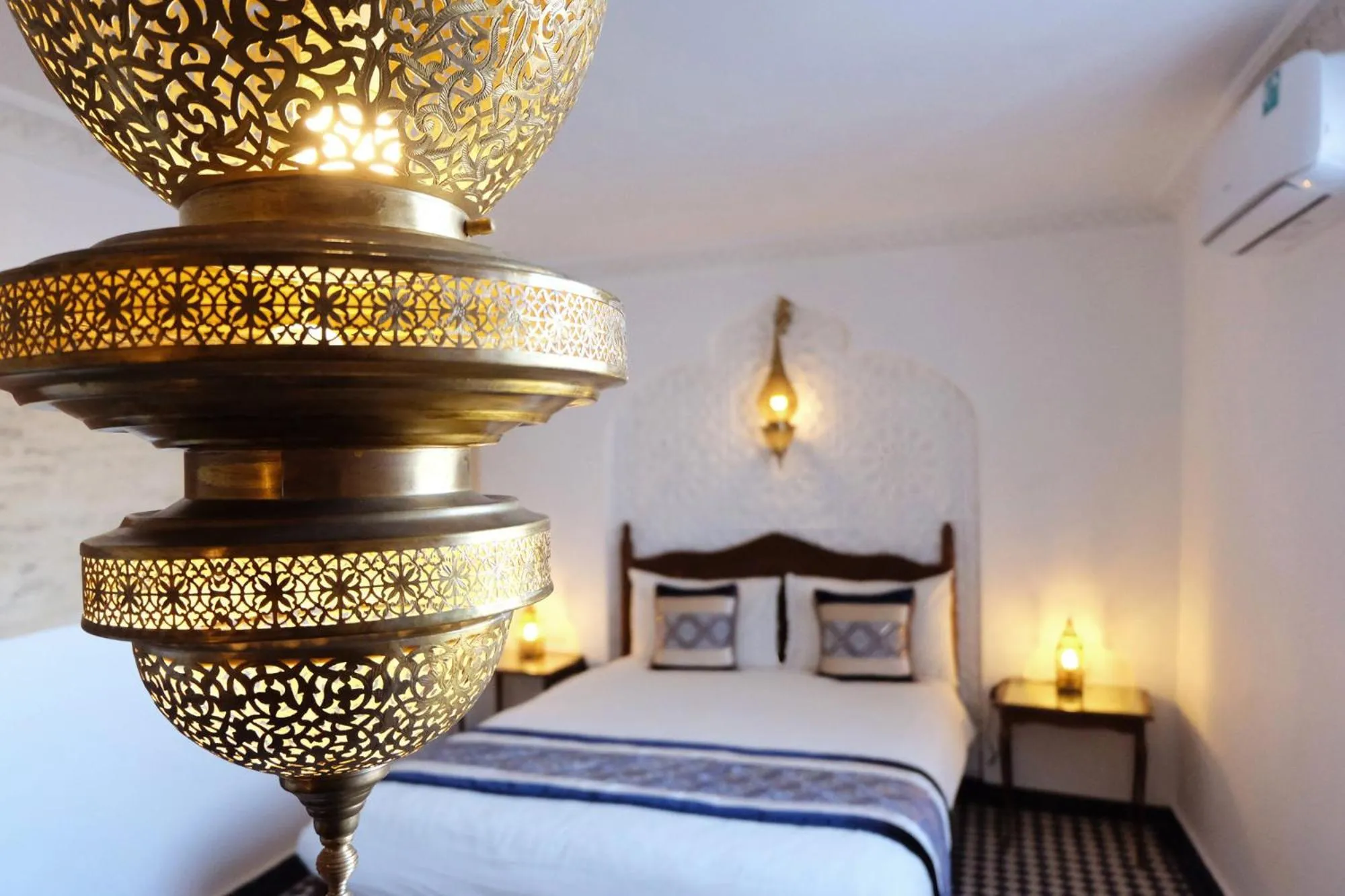 Bed in Riad Alassala Fes