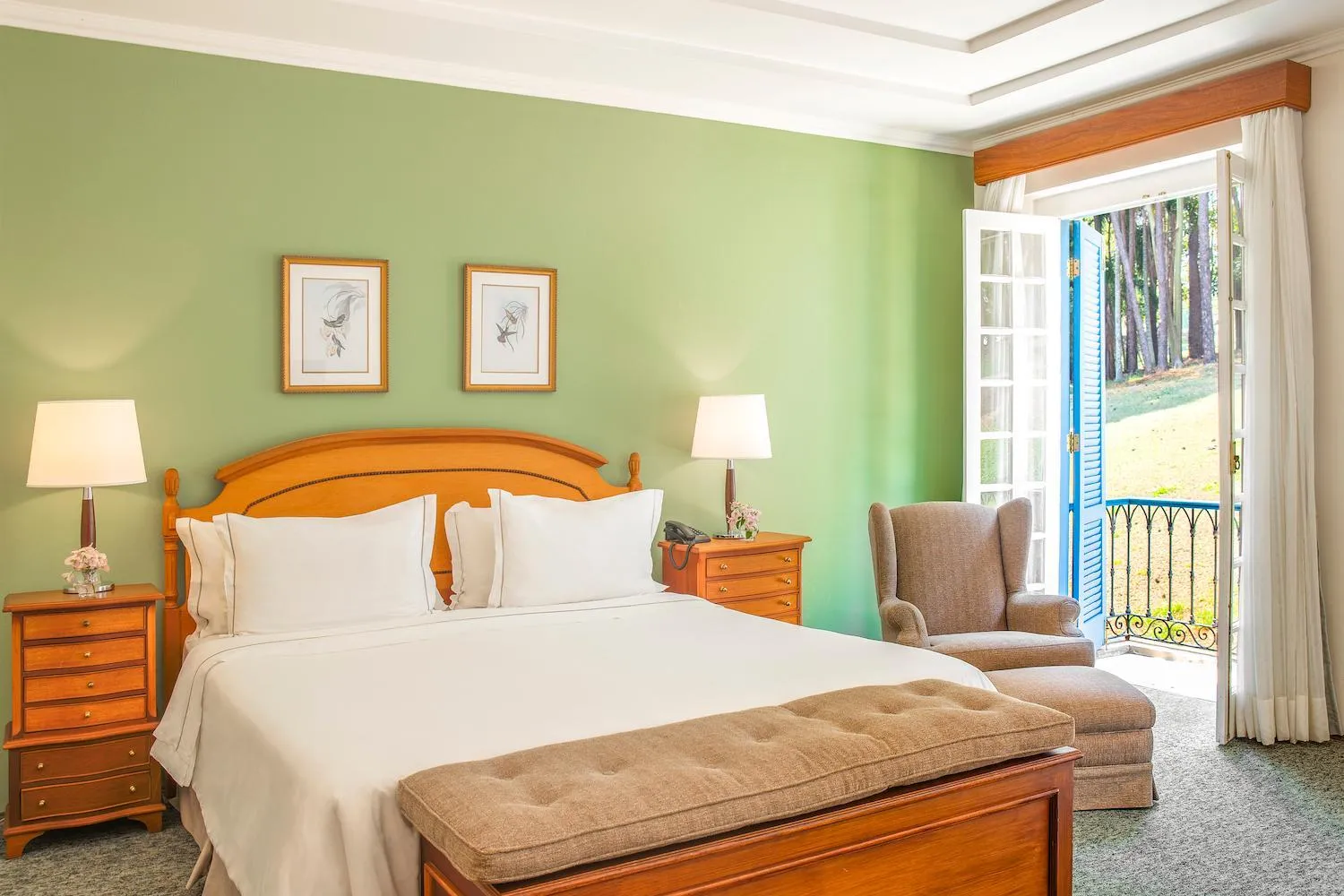 Bed in Hotel Fazenda Dona Carolina