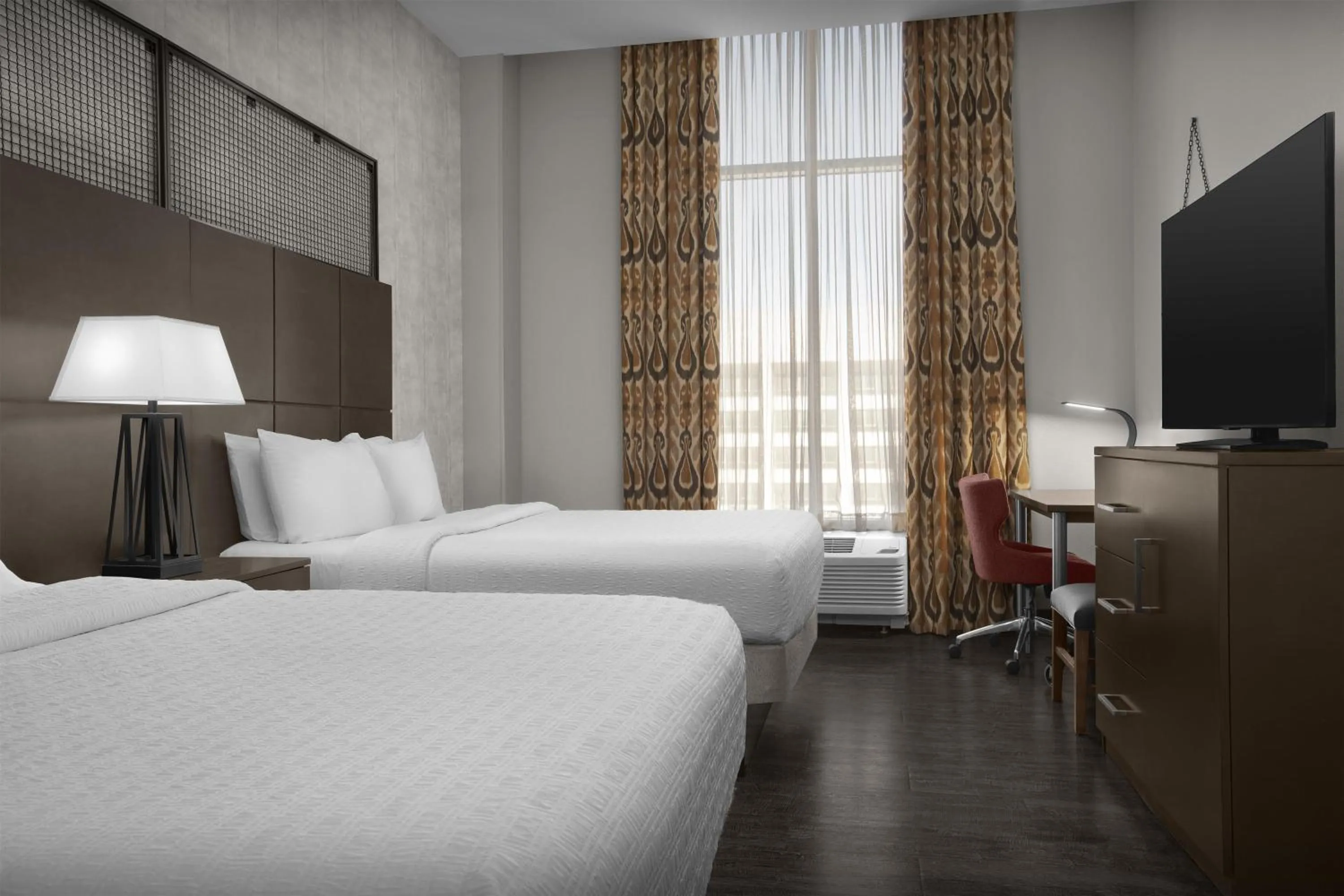 Bed in Hampton Inn and Suites Austin University Capitol