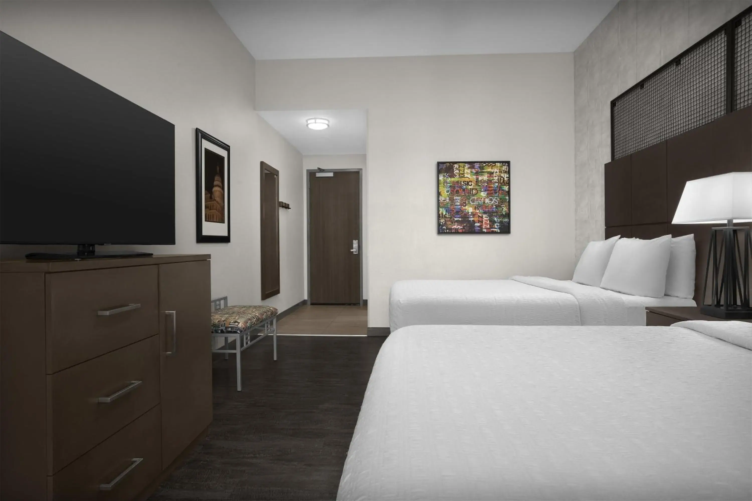 Room with Two Queen Beds - Non-Smoking in Hampton Inn and Suites Austin University Capitol Room with Two Queen Beds - Non-Smoking in Hampton Inn and Suites Austin University Capitol