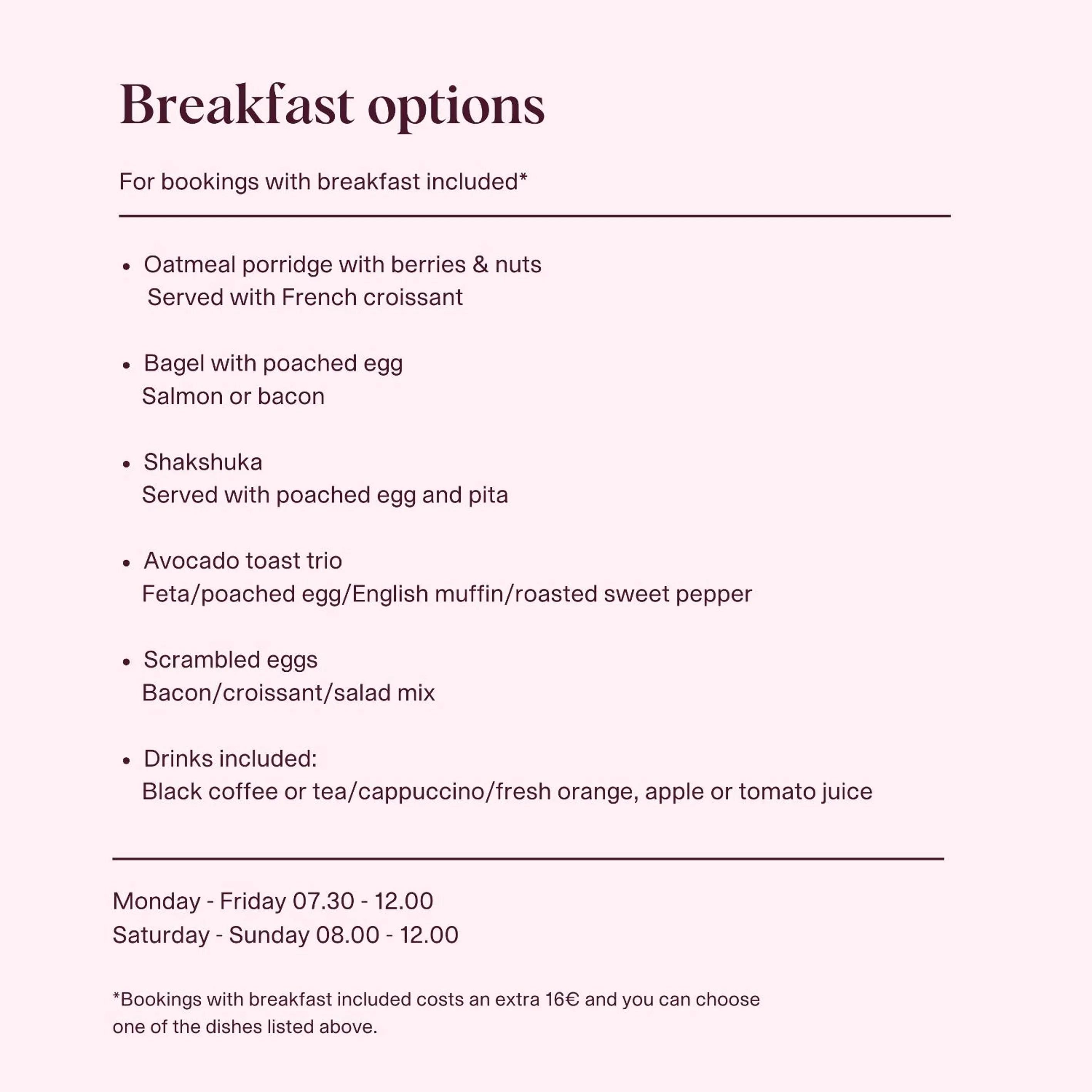 Breakfast in Citybox Tallinn City Center