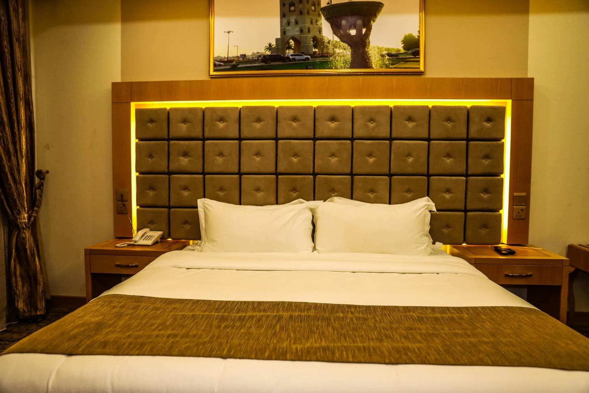 Bed in Muscat Plaza Hotel