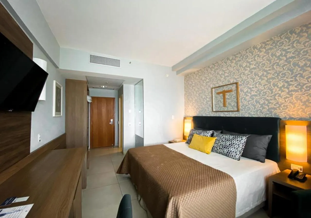 Bedroom, Bed in Hotel Rainha do Brasil