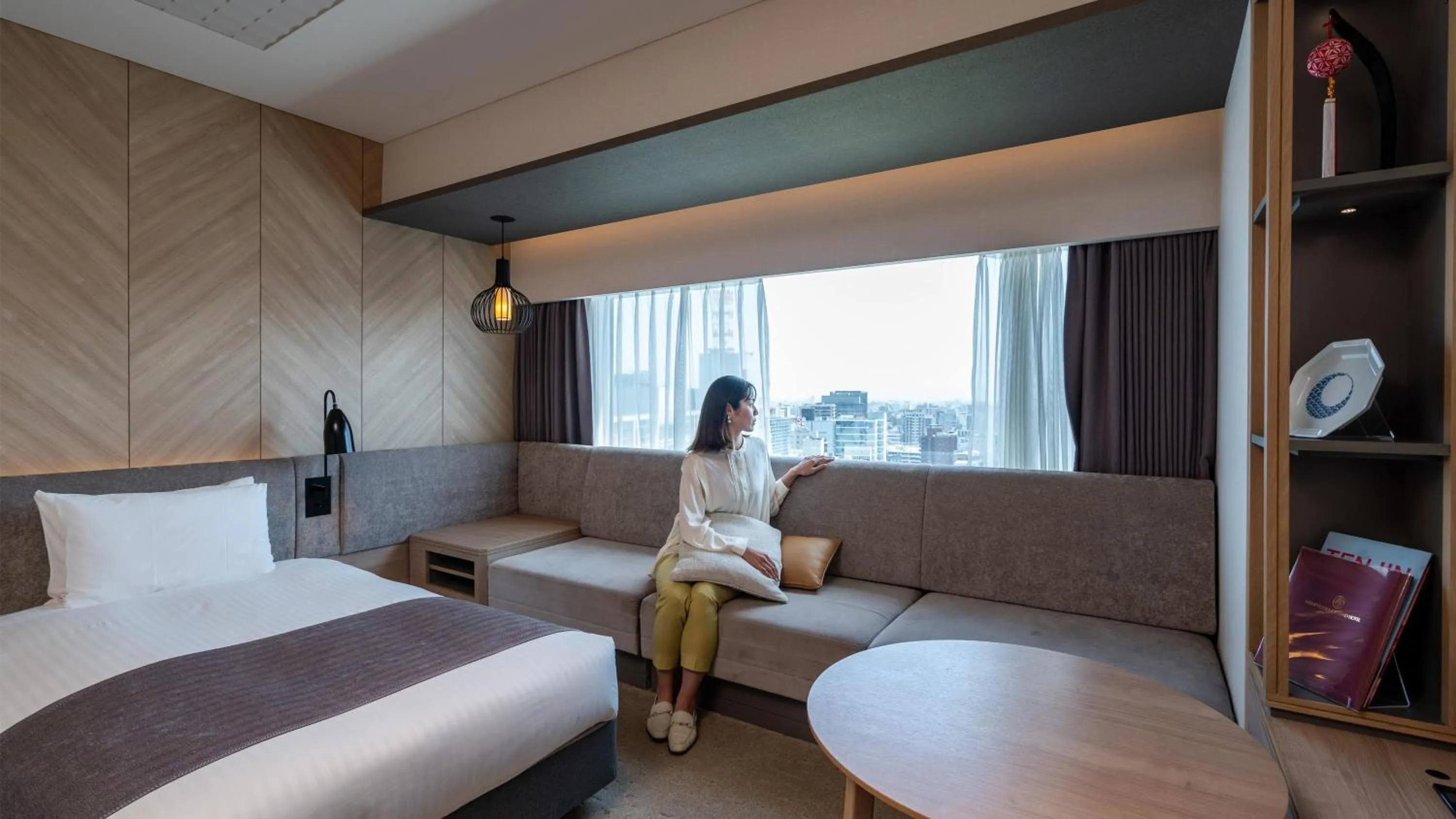 Photo of the whole room, Bed in Solaria Nishitetsu Hotel Fukuoka