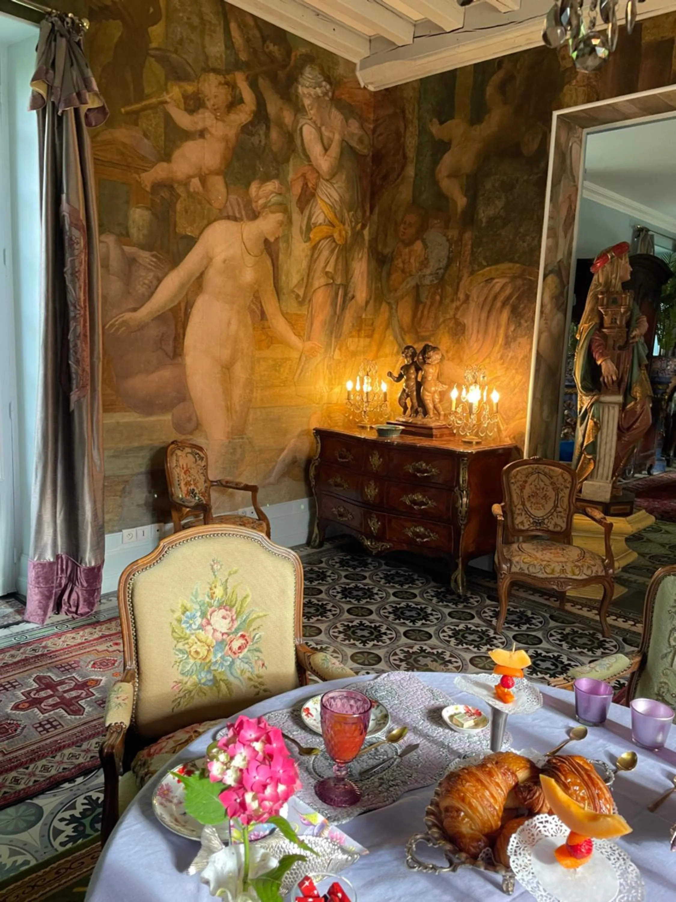 Living room in La Rebière d'Or, B&B et Gîte