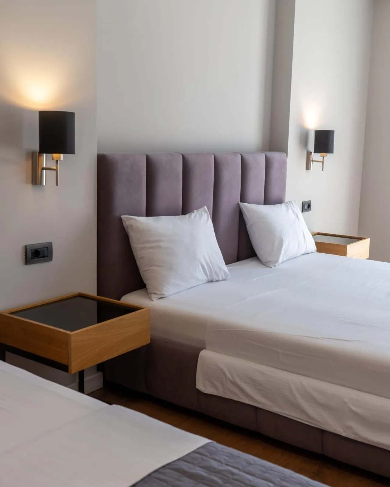 Bed in Hotel Saranda International