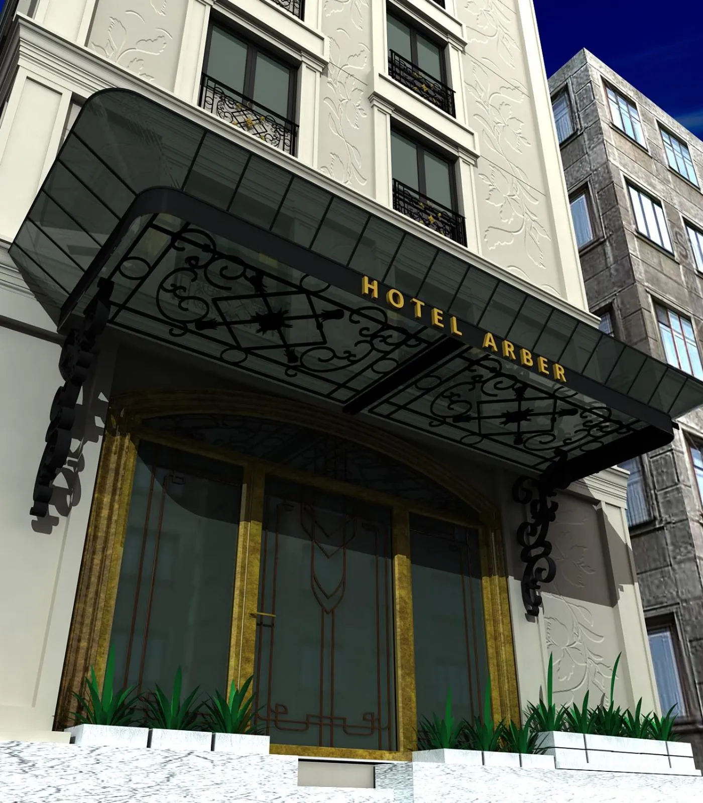Facade/entrance in Arber Hotel