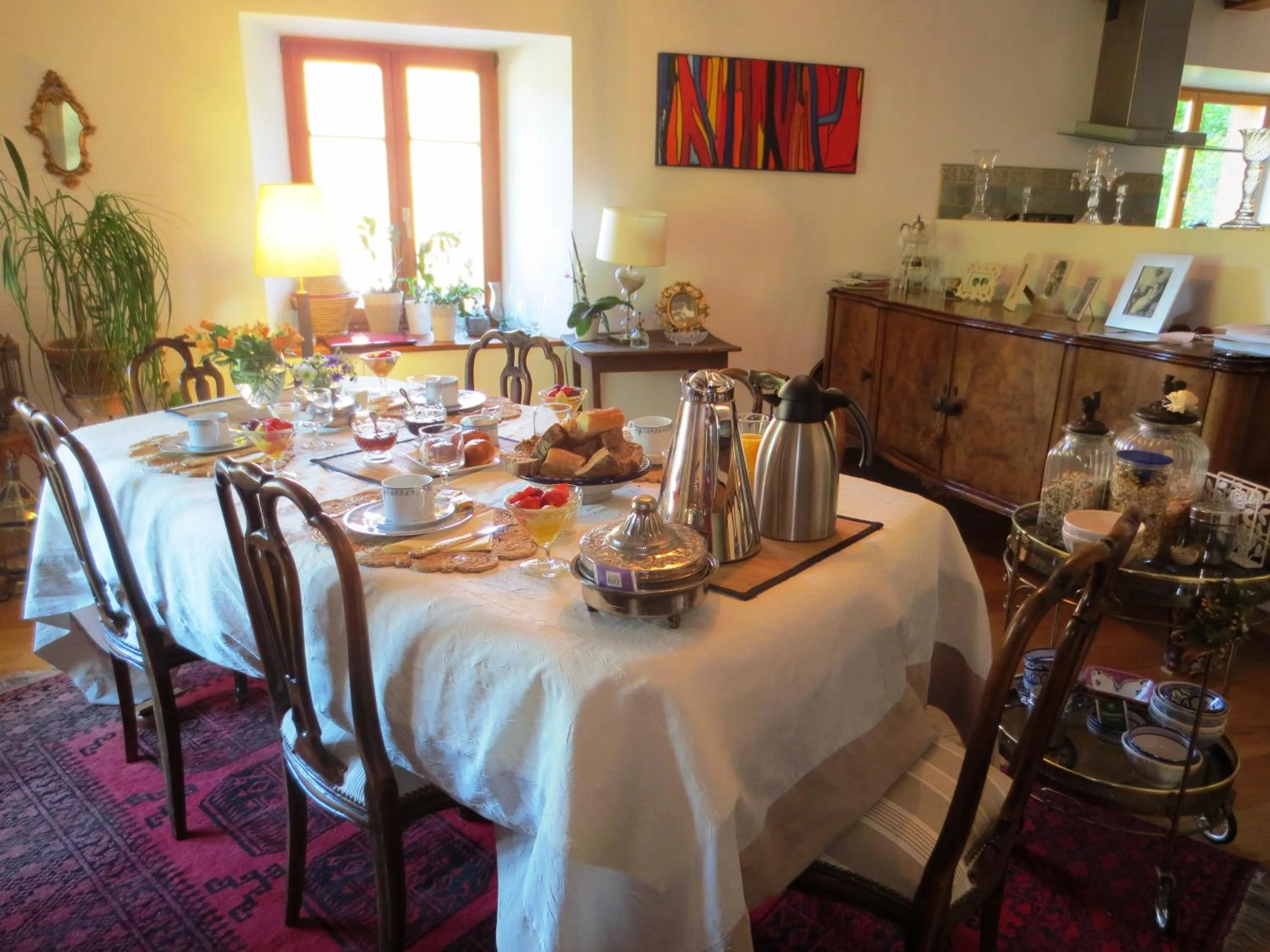 Food and drinks in B&B de charme La Maison des 5 Temps
