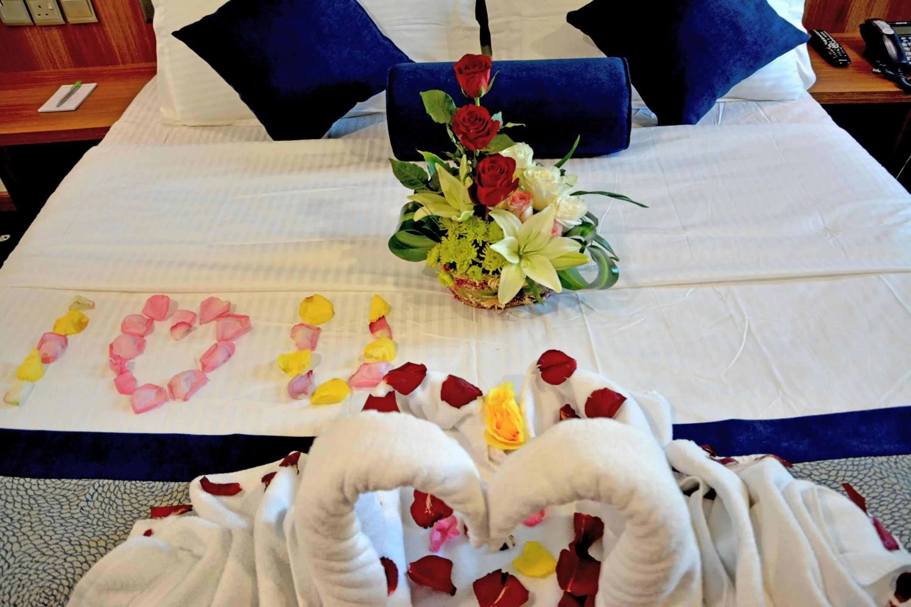 Bed in Grandeur East فخامة الشرق للشقق المخدومة