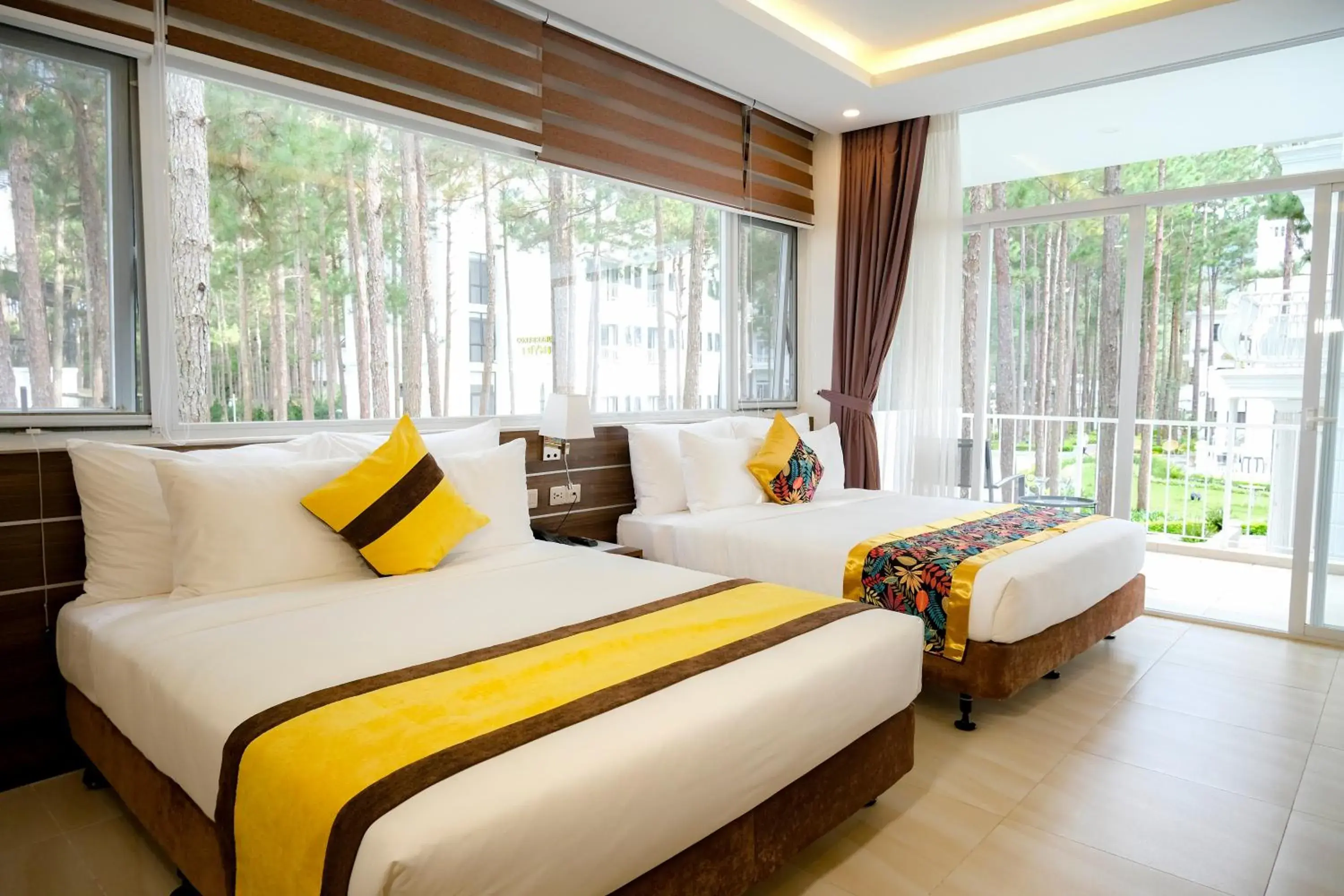 Quadruple Room with Garden View in CEREJA Hotel & Resort Dalat Quadruple Room with Garden View in CEREJA Hotel & Resort Dalat