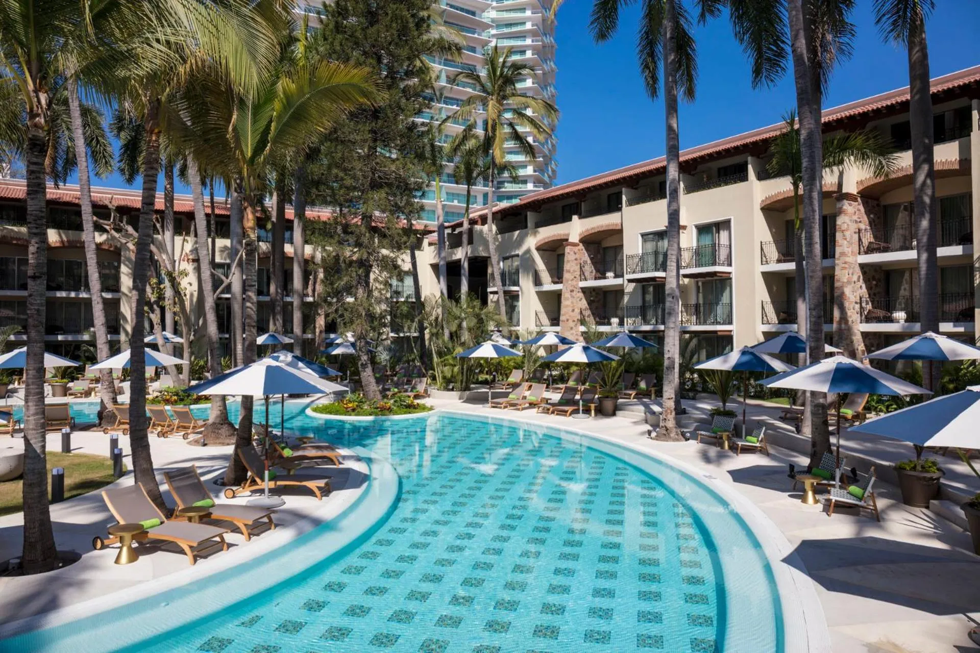 Swimming pool in The Hacienda at Krystal Grand Puerto Vallarta- All Inclusive
