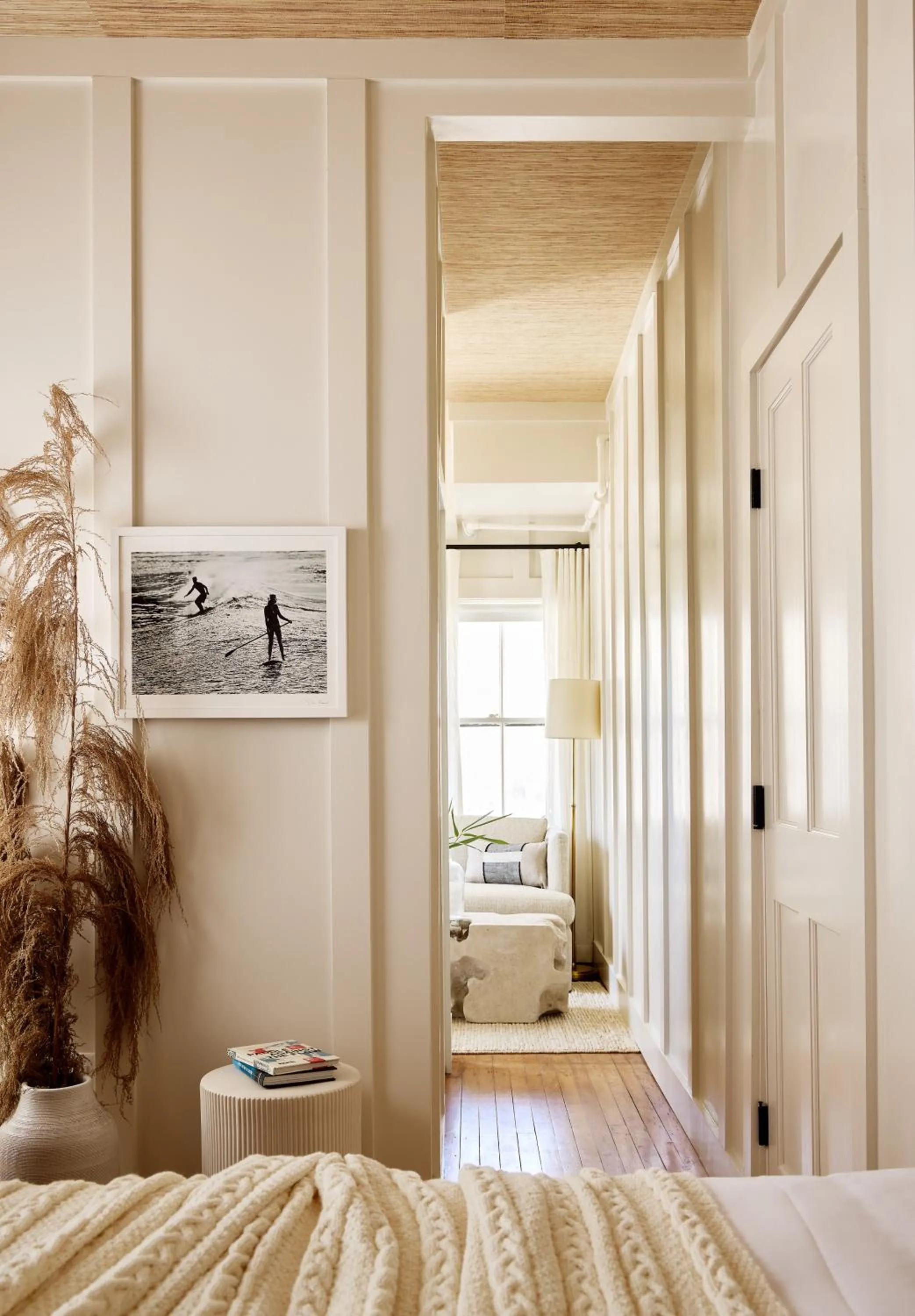 Seating area, Bed in Block Island Beach House