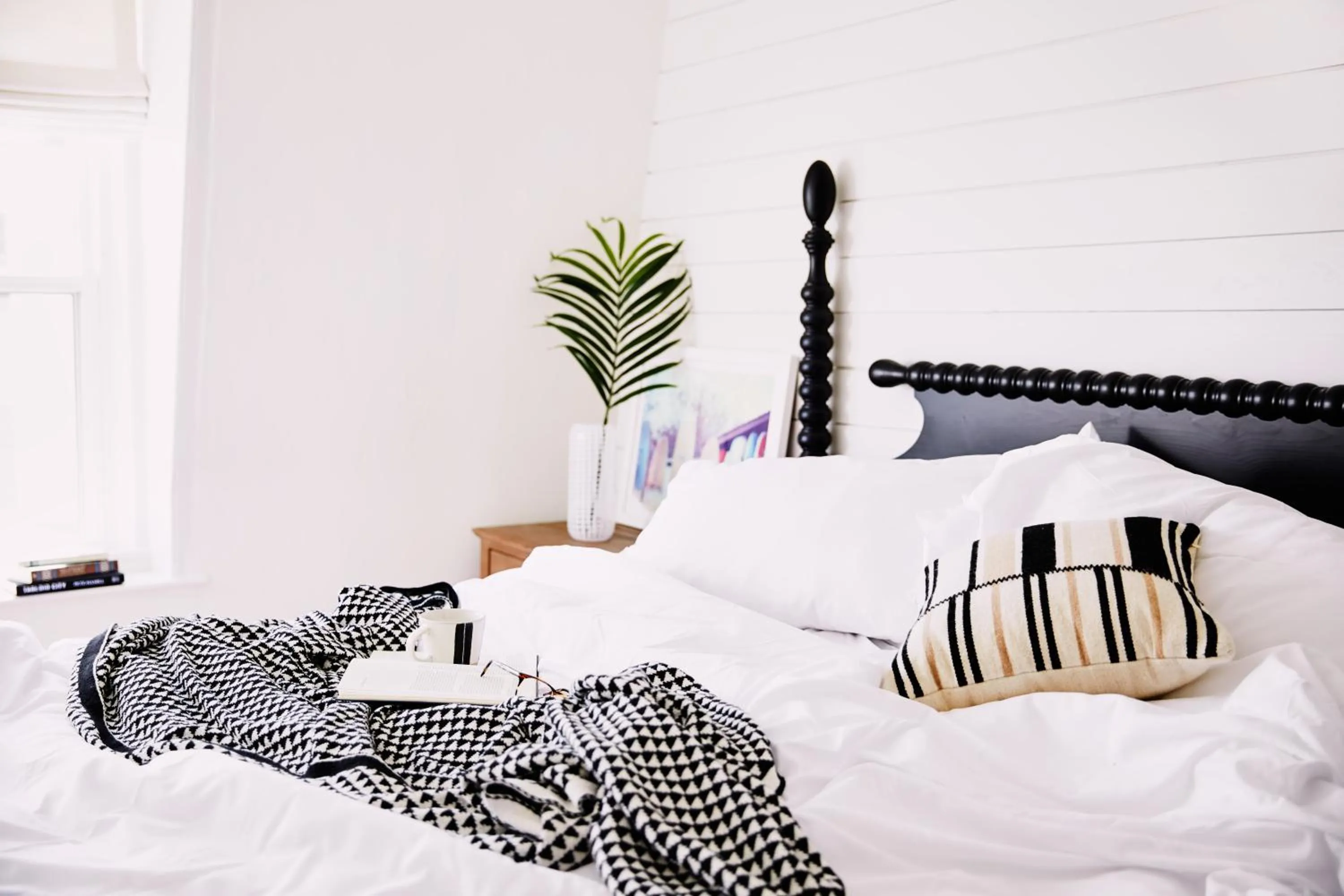 Decorative detail, Bed in Block Island Beach House