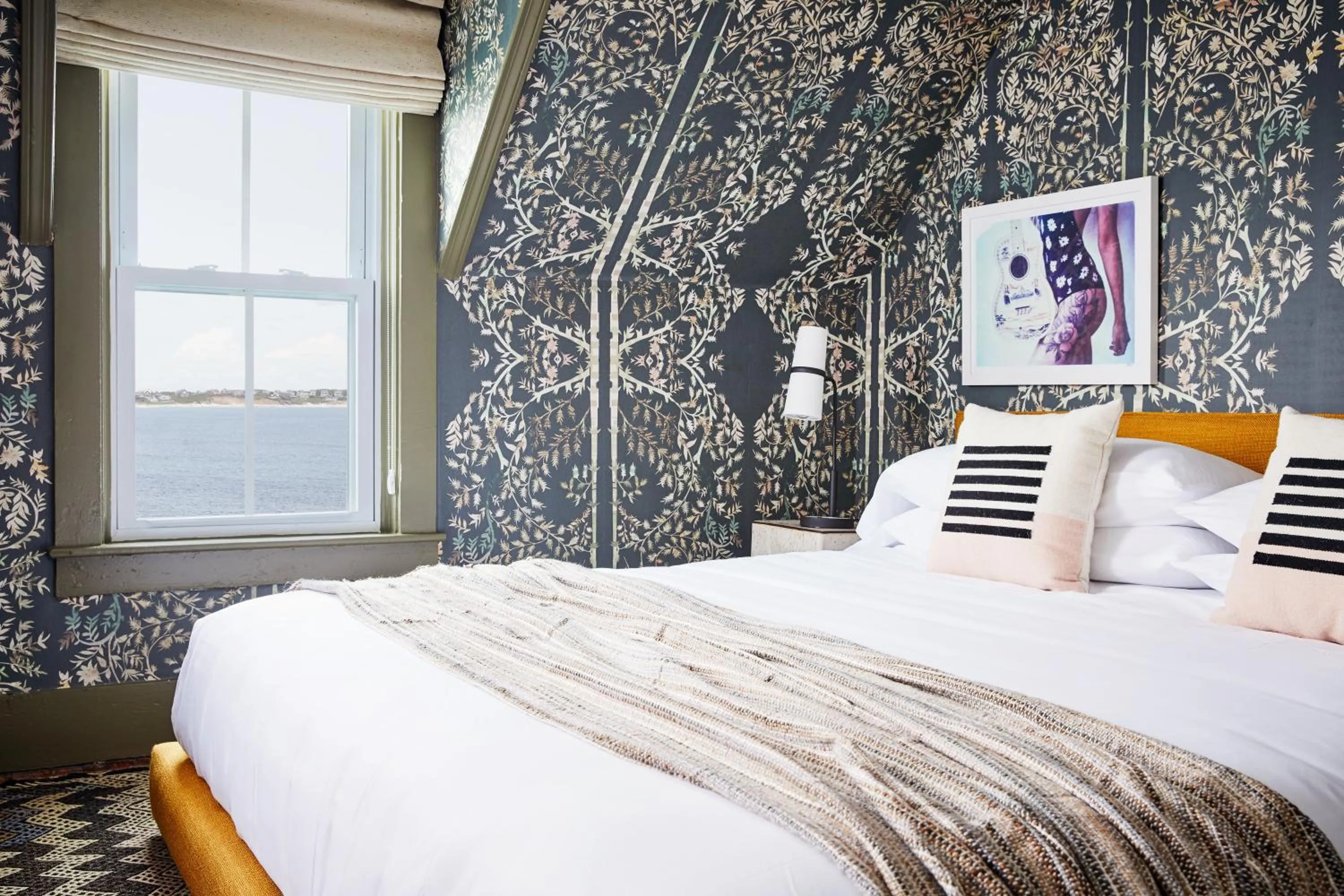 Bed in Block Island Beach House