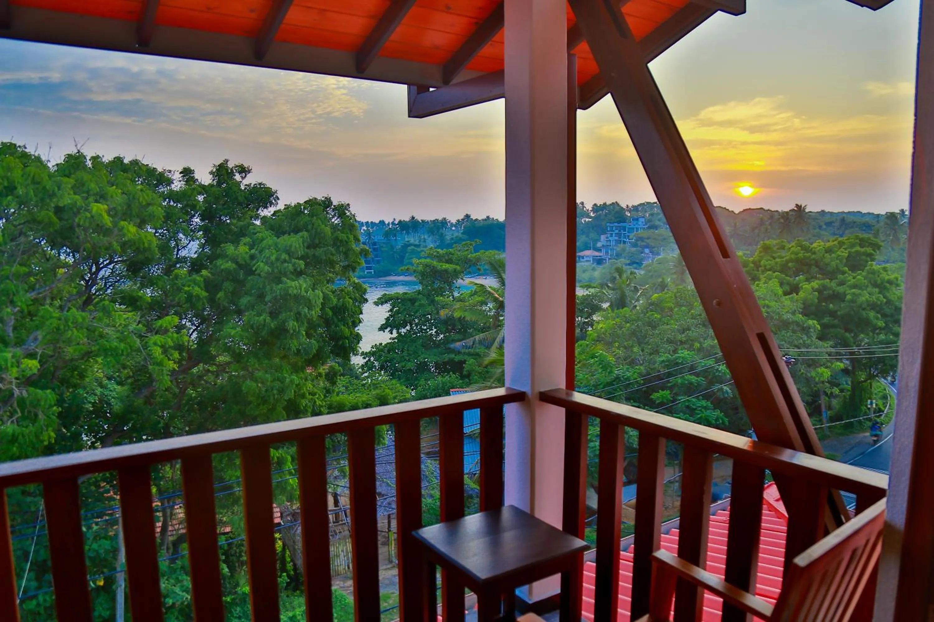 Balcony/Terrace in Seafood Restaurant and Motel