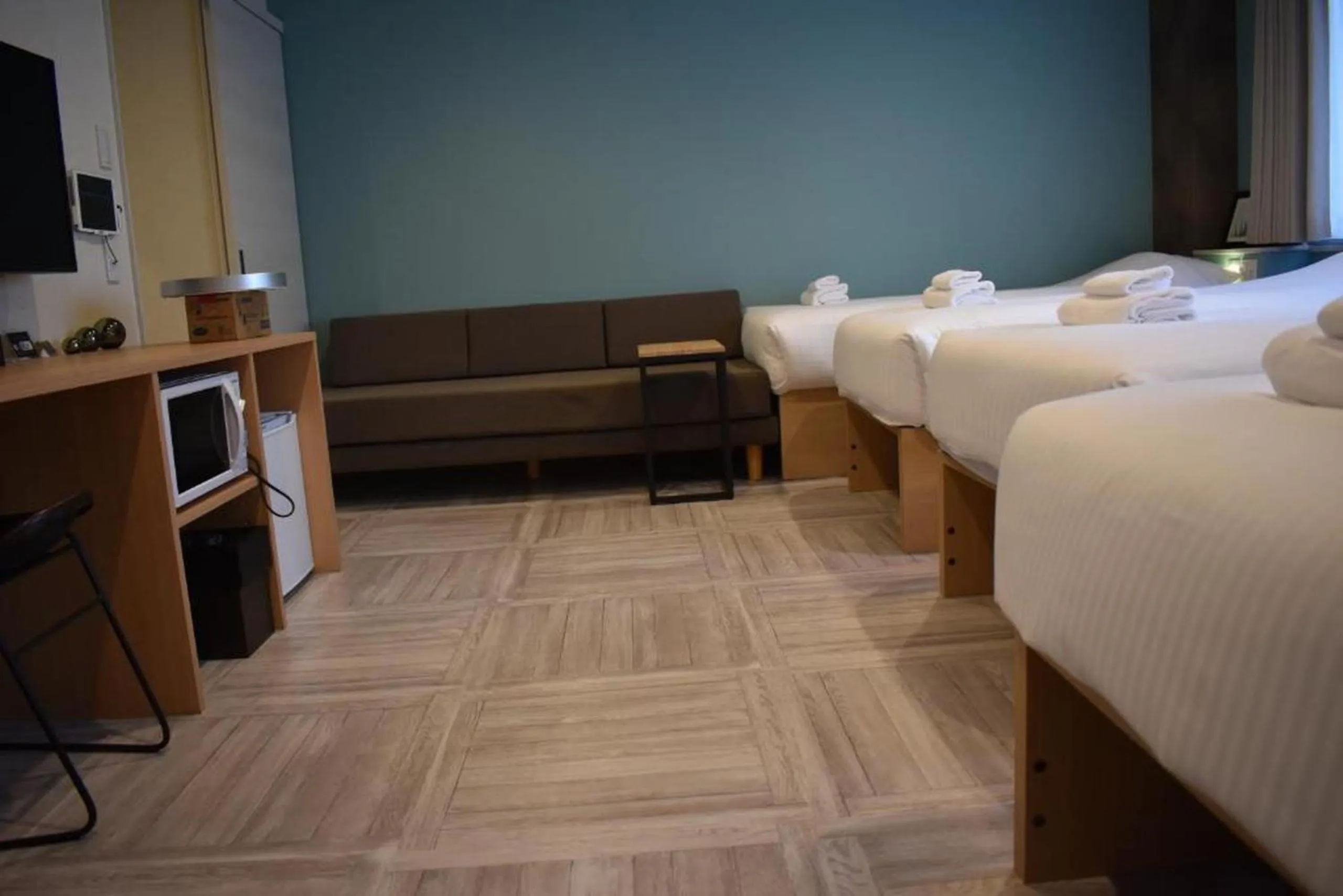 Photo of the whole room, Bed in Shinsaibashi House