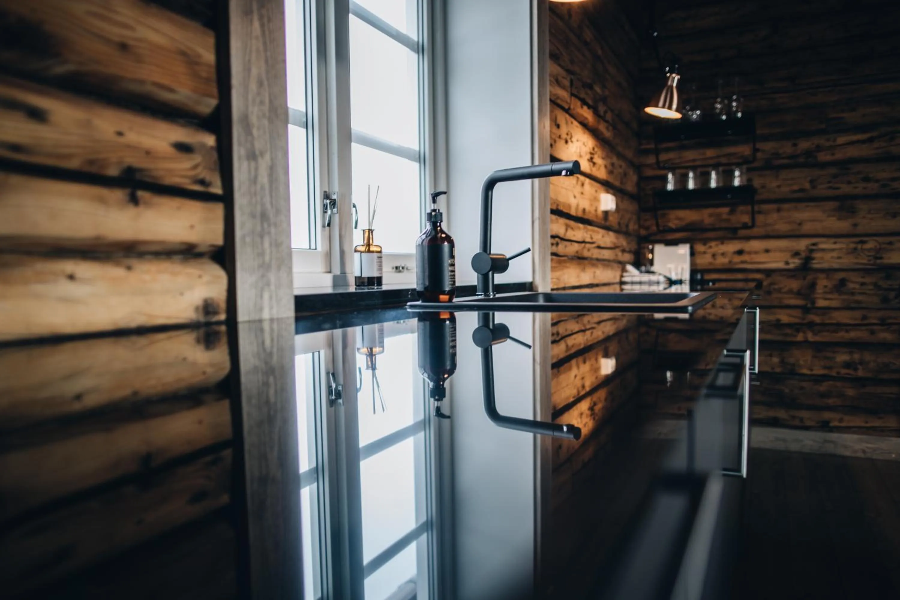 Kitchen or kitchenette in Solsiden Brygge Rorbuer