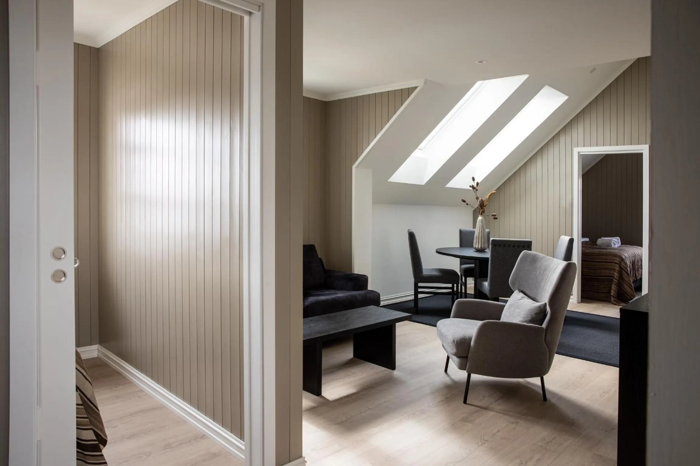 Living room in Solsiden Brygge Rorbuer