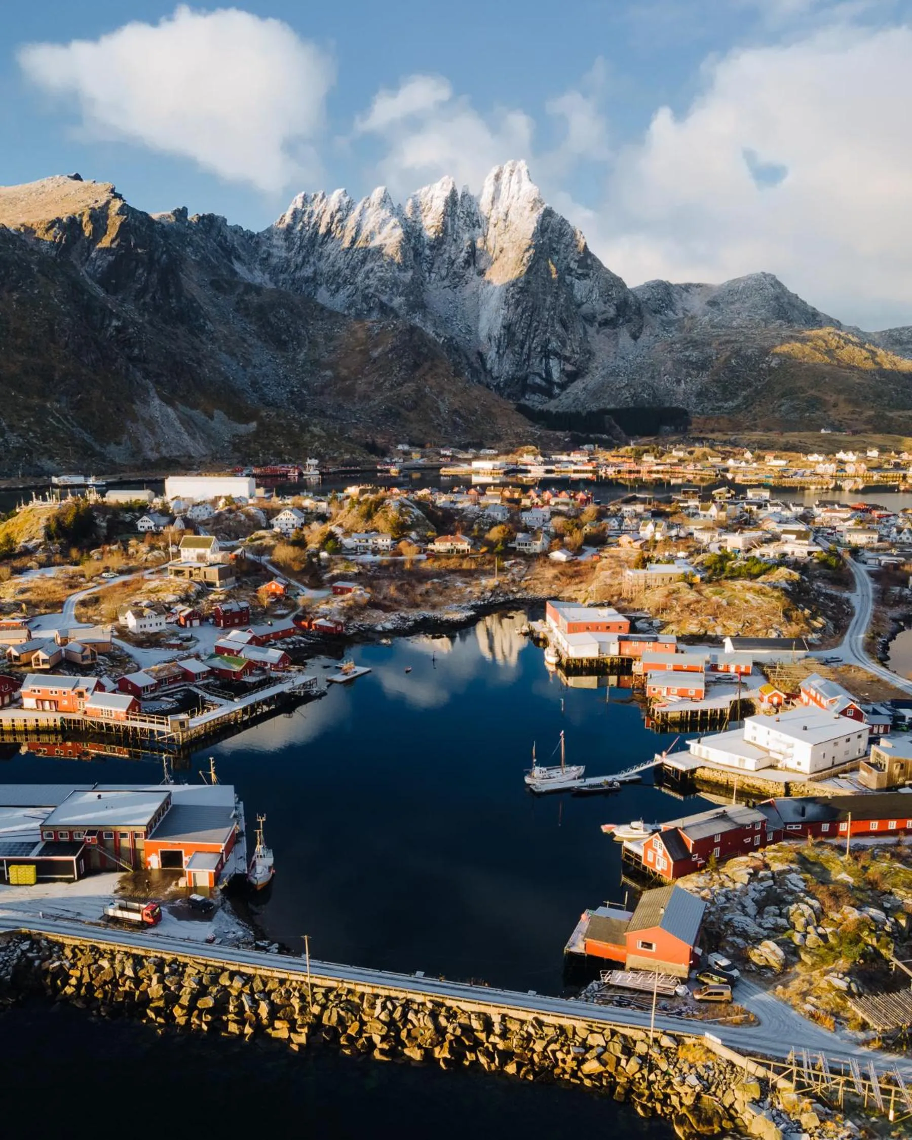 Bird's eye view in Solsiden Brygge Rorbuer