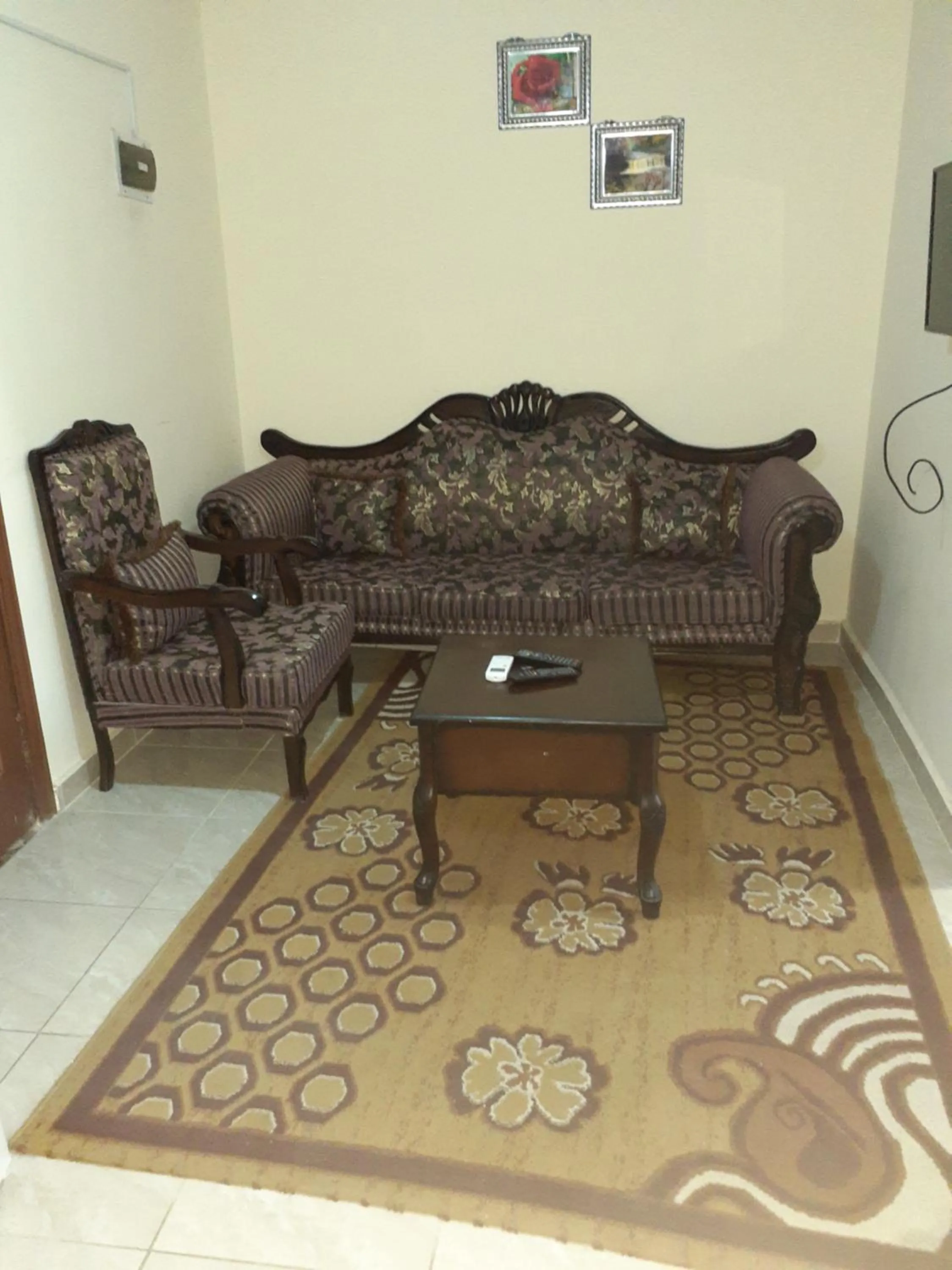 Seating area in Petra Visitors Hotel