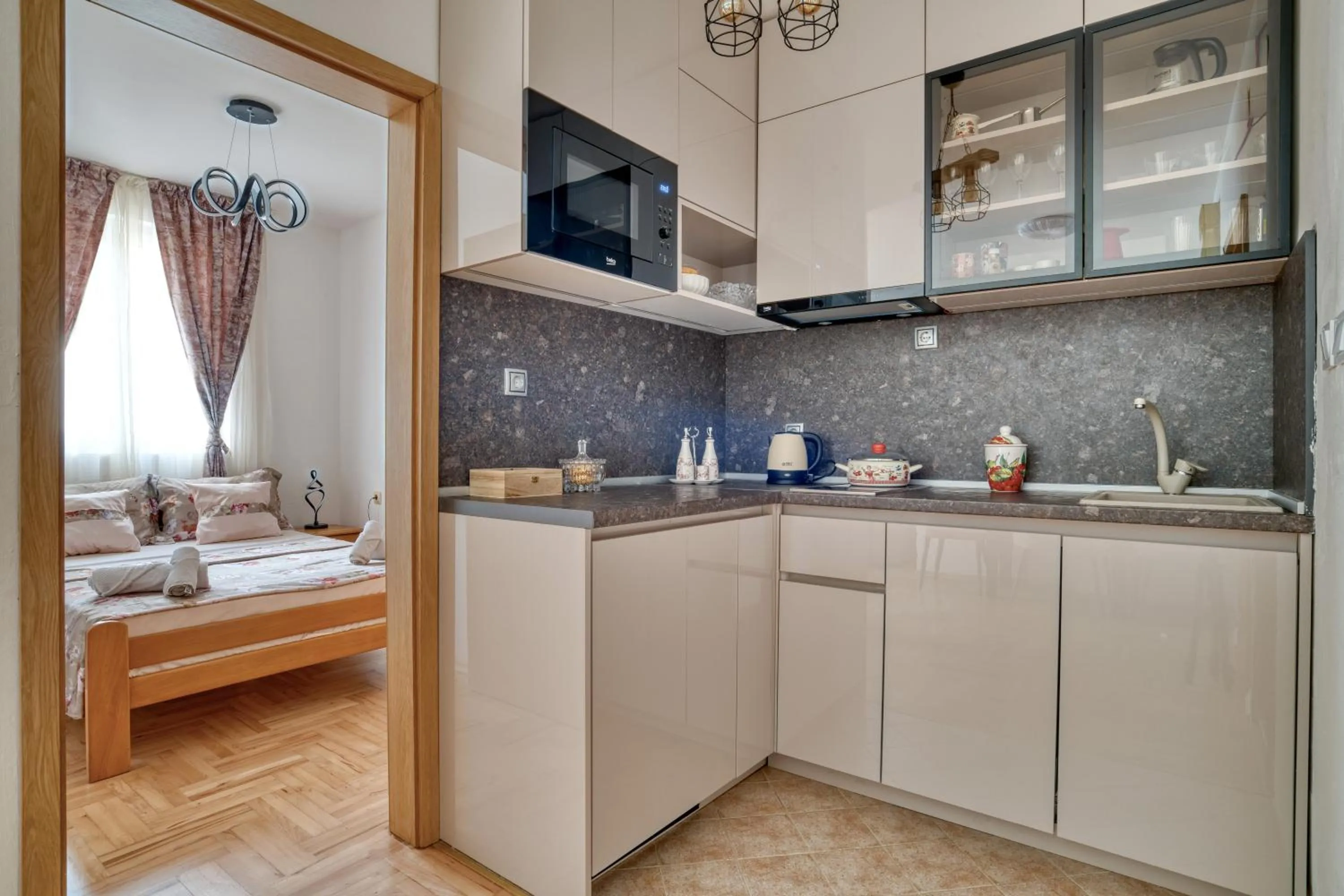 Kitchen or kitchenette in Apartments Elena