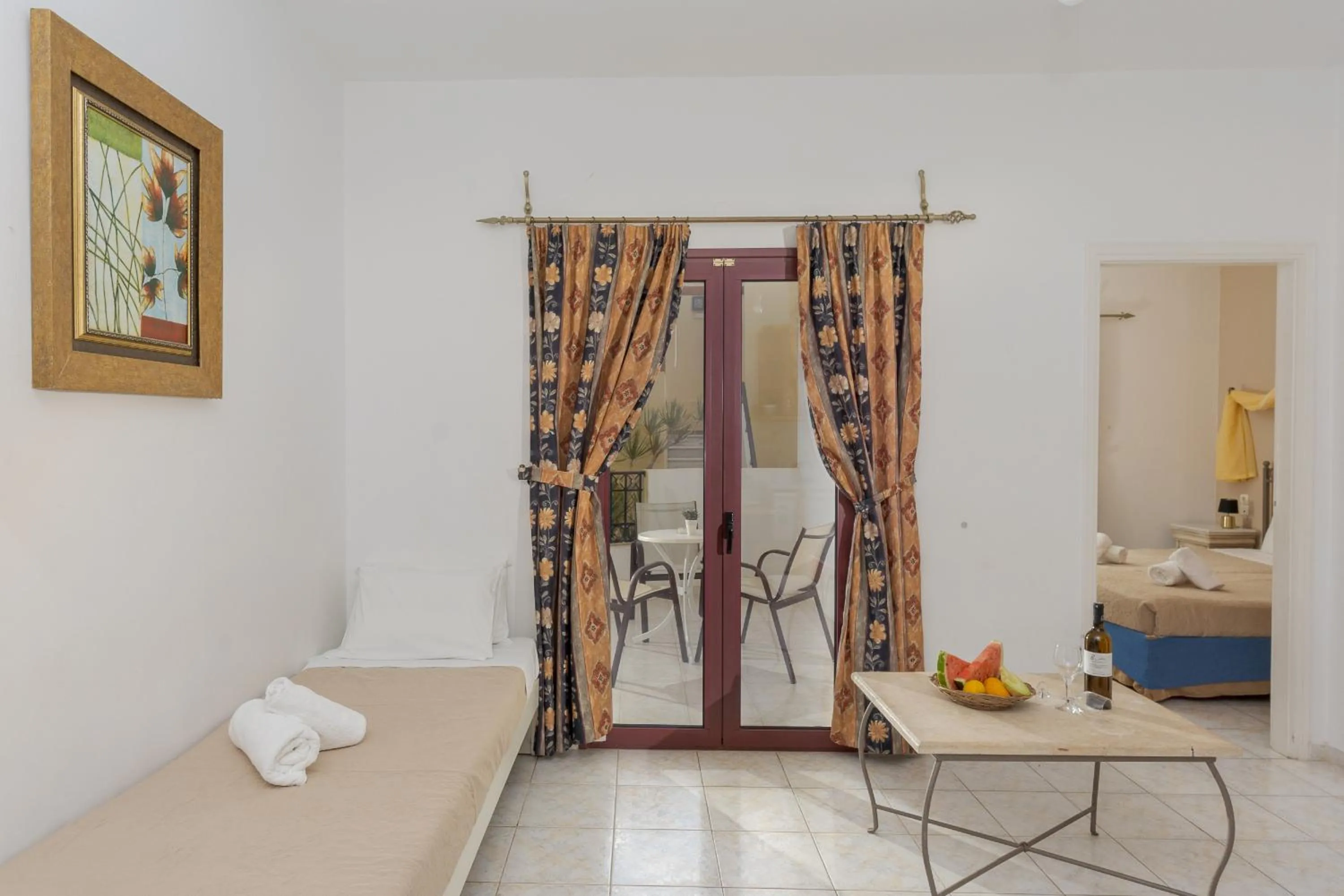 Bed in Irida Aparthotel Malia by Estia