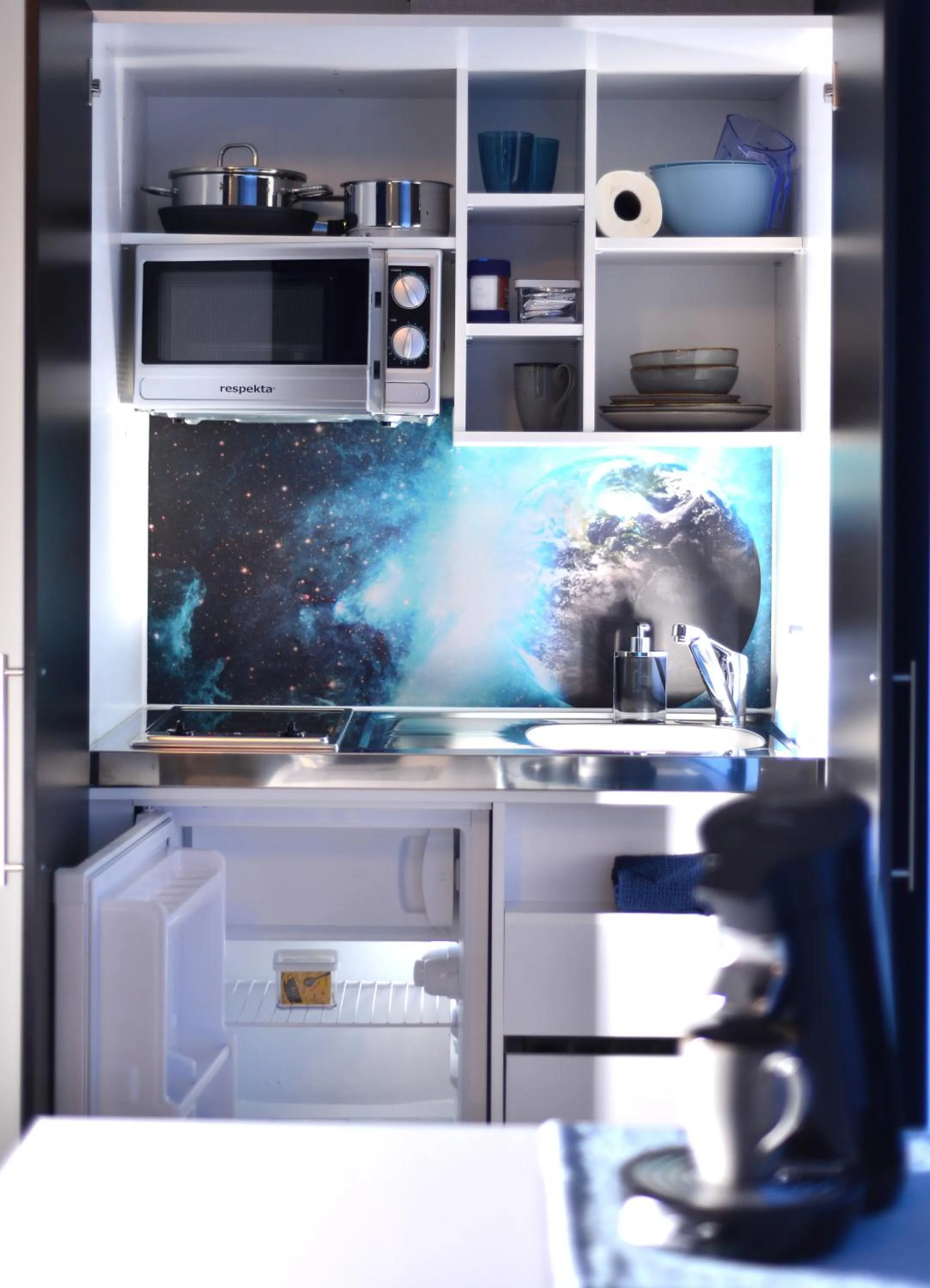 Kitchen or kitchenette in Aparthotel-Stadtallendorf