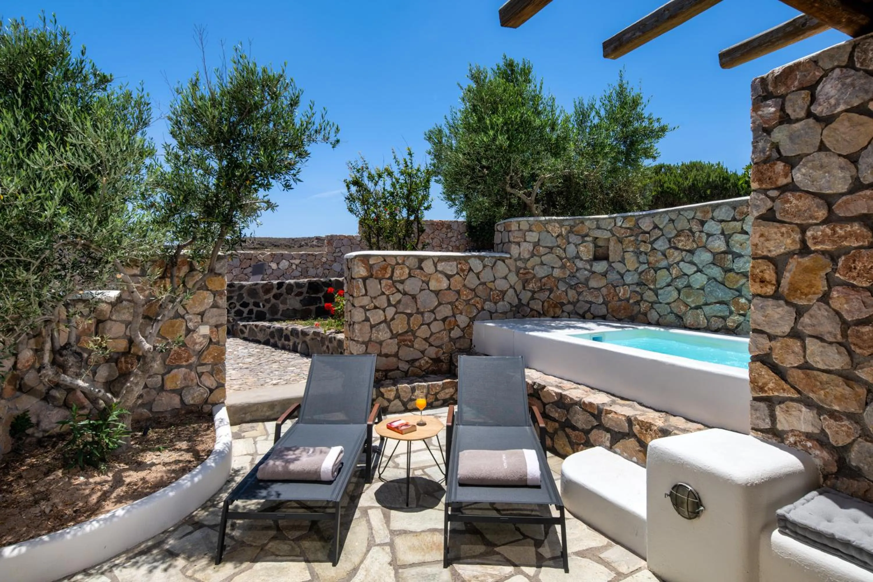 Patio in Anema Boutique Hotel & Villas Santorini