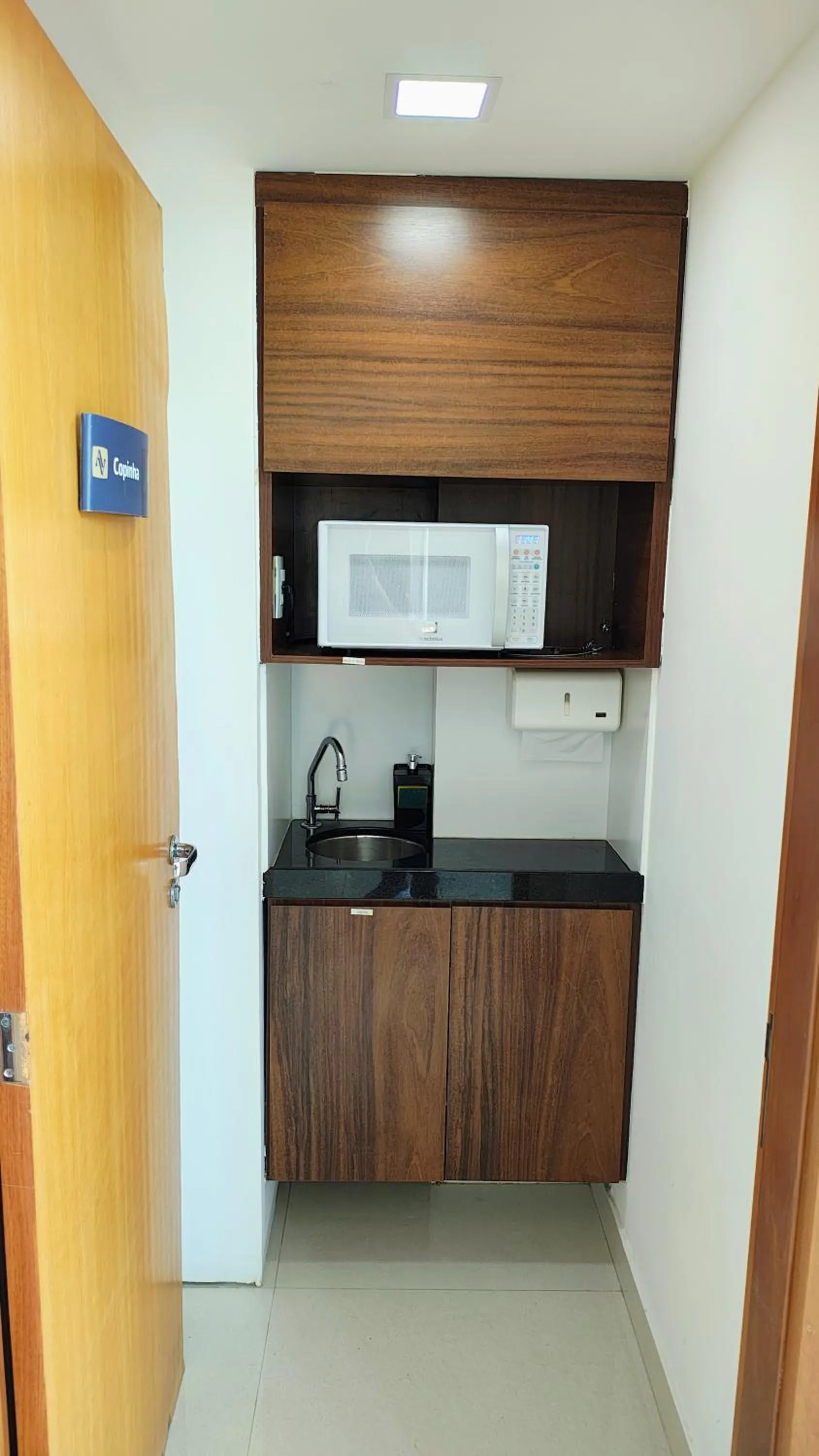 Kitchen or kitchenette in Alameda Vitória Hotel