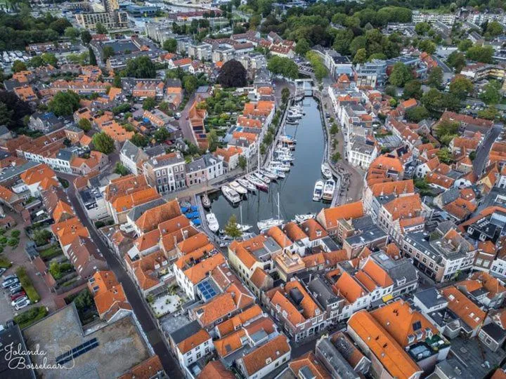 Bird's eye view in Hotel De Grote Kade - Boutique Heritage Hotel in het historische hart van Goes