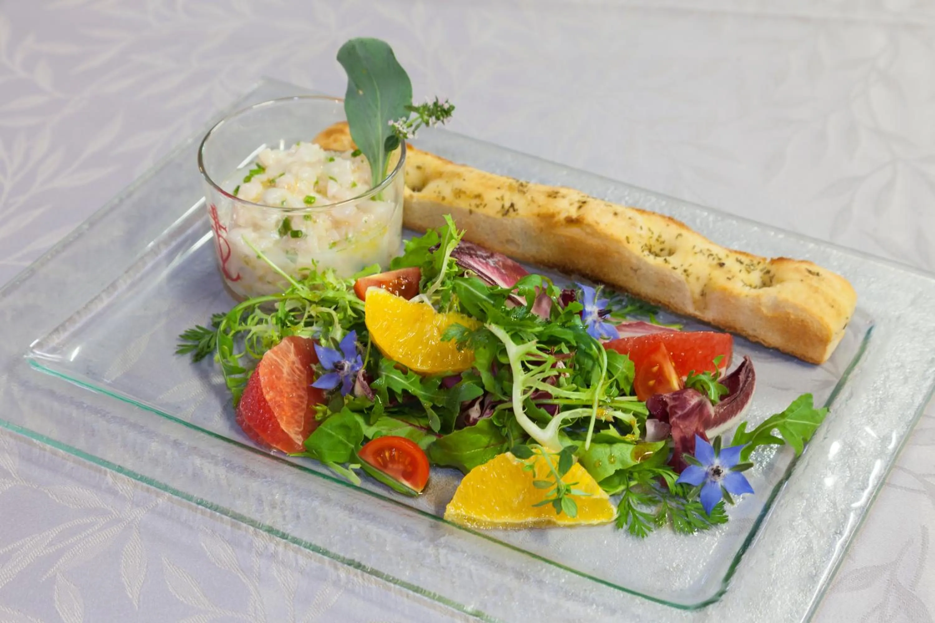 Food close-up in Logis Hotel Restaurant Le Flamant Rose camargue