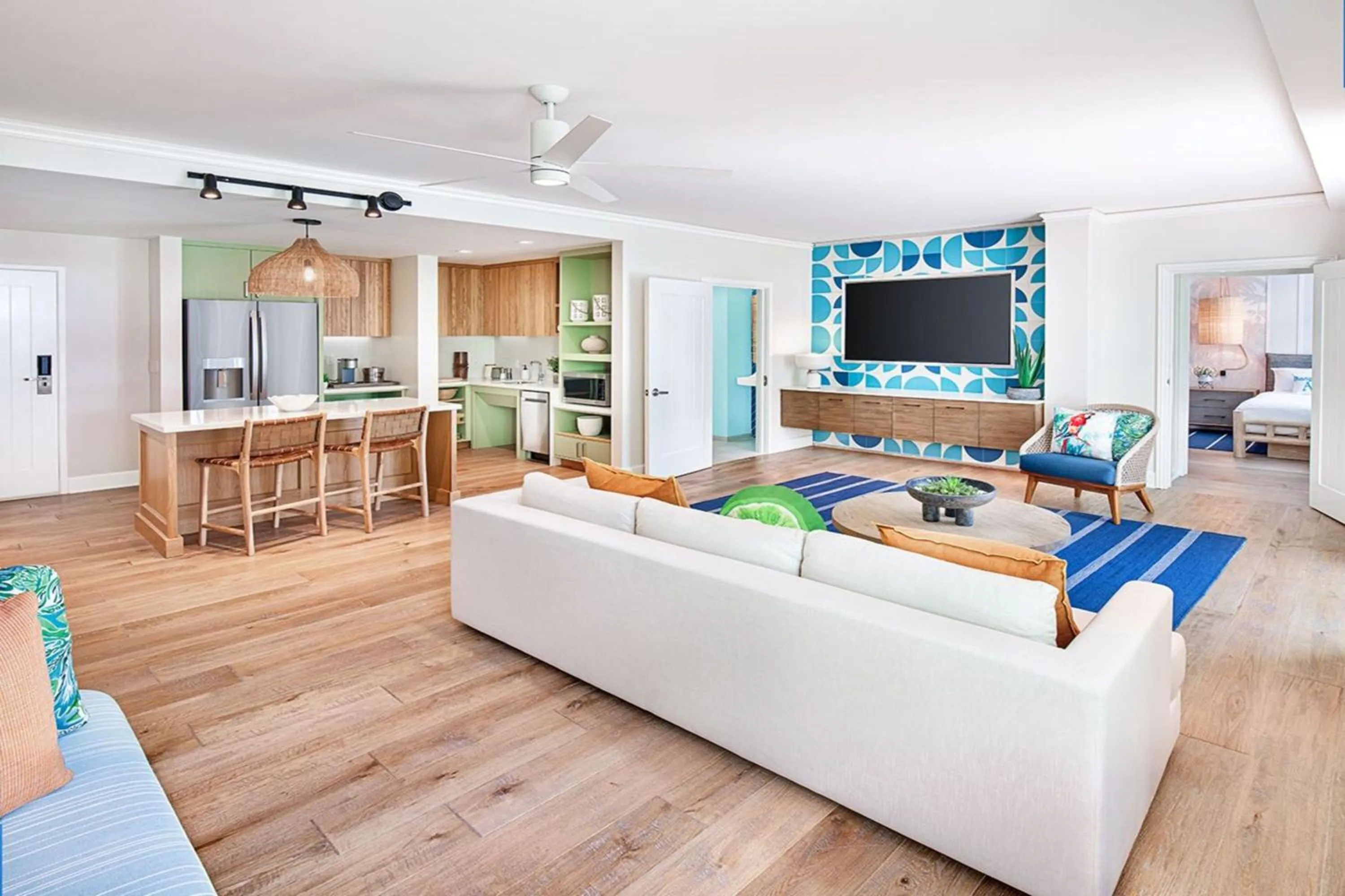 Living room in Margaritaville Hotel San Diego Gaslamp Quarter