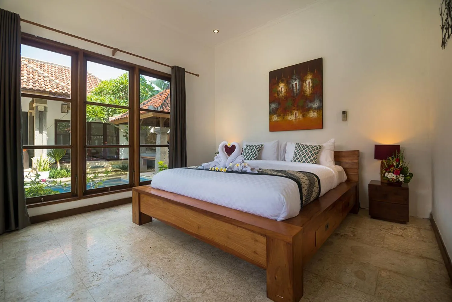 Bedroom, Bed in Georgina Estate by Villas Direct Bali
