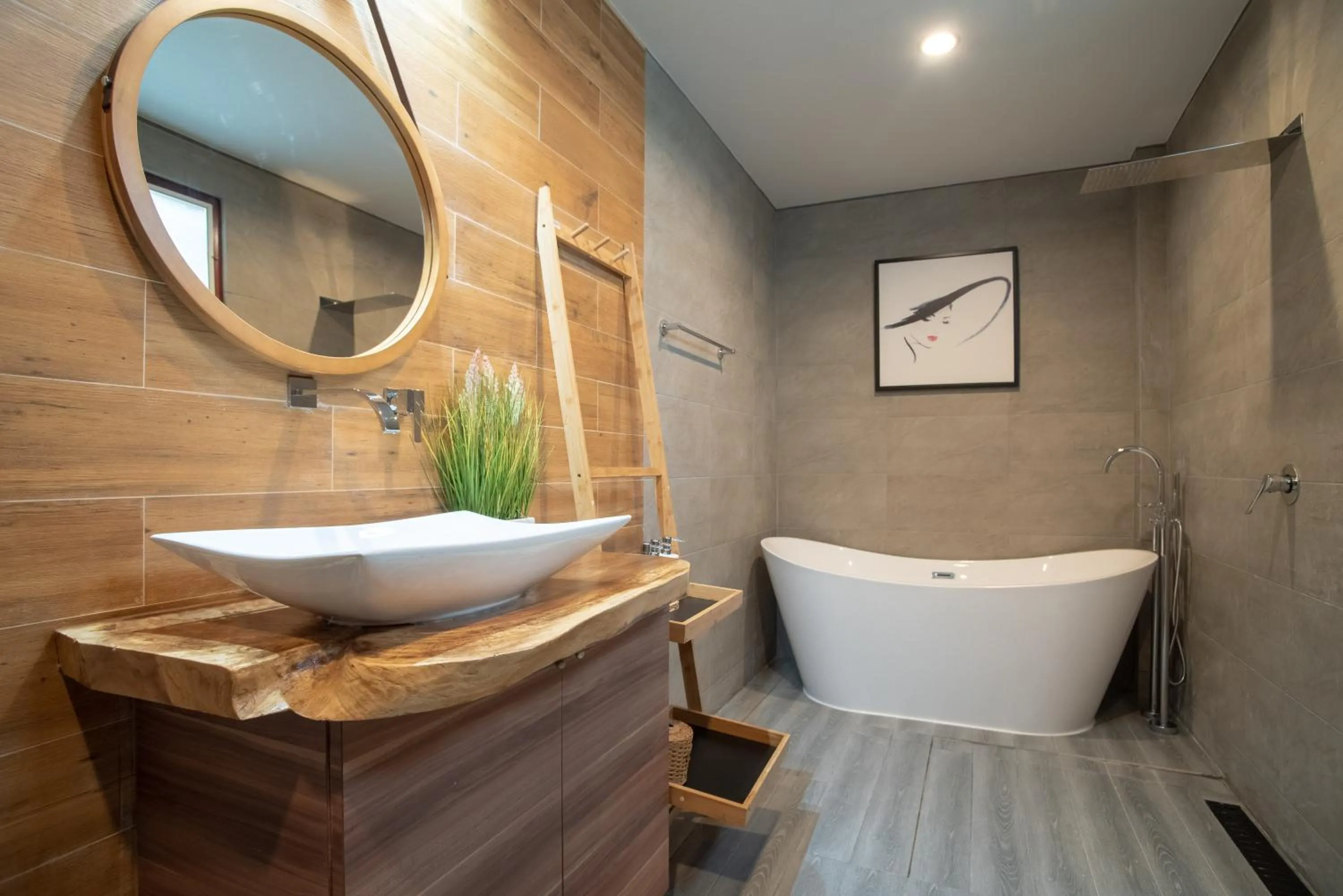 Bathroom in Kan & Kan Luxury Pool Villa Hua Hin with all bathtub