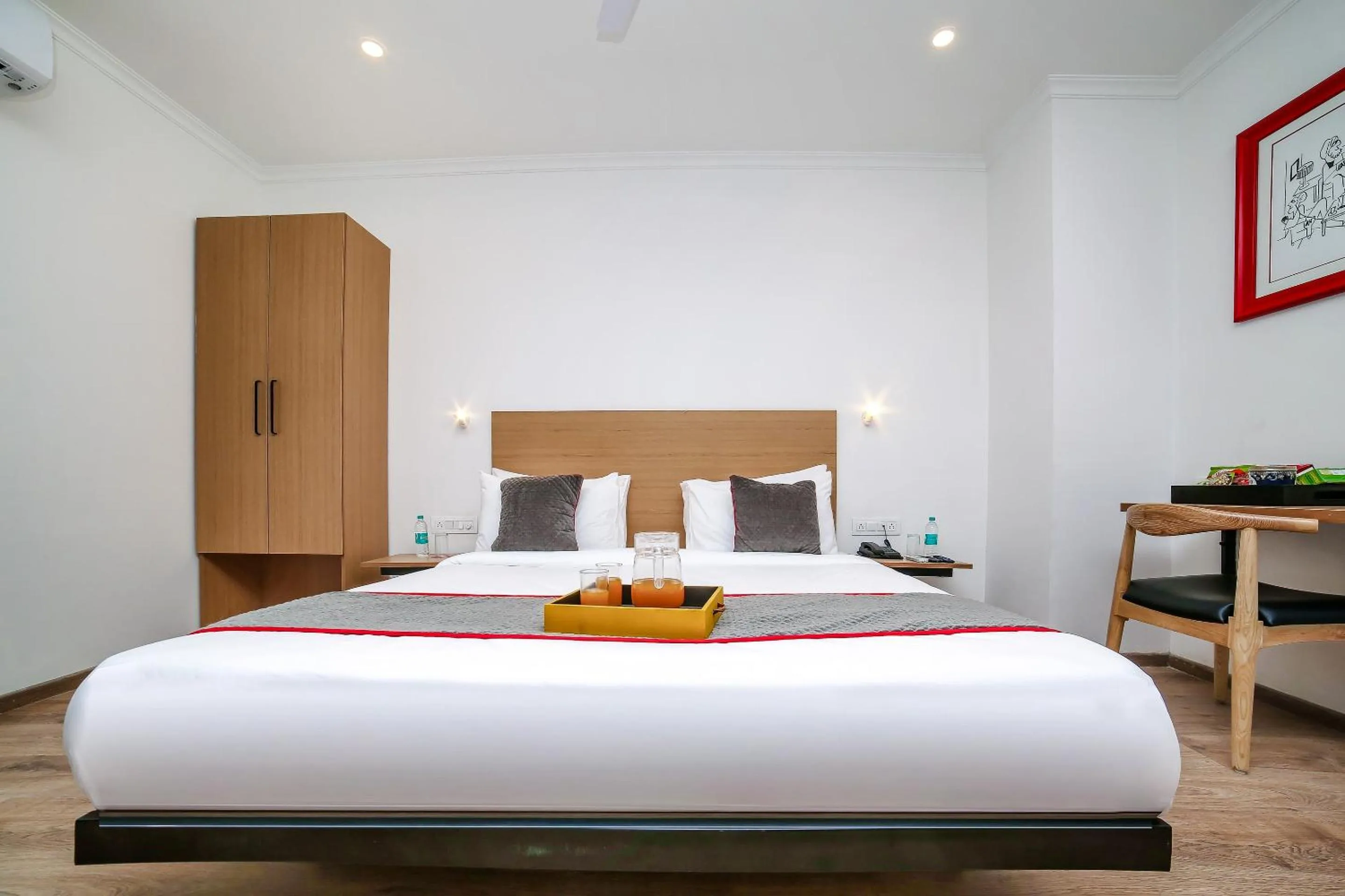 Bedroom, Bed in Townhouse Chattarpur Opp. Tivoli Garden Near Chhatarpur Metro Station