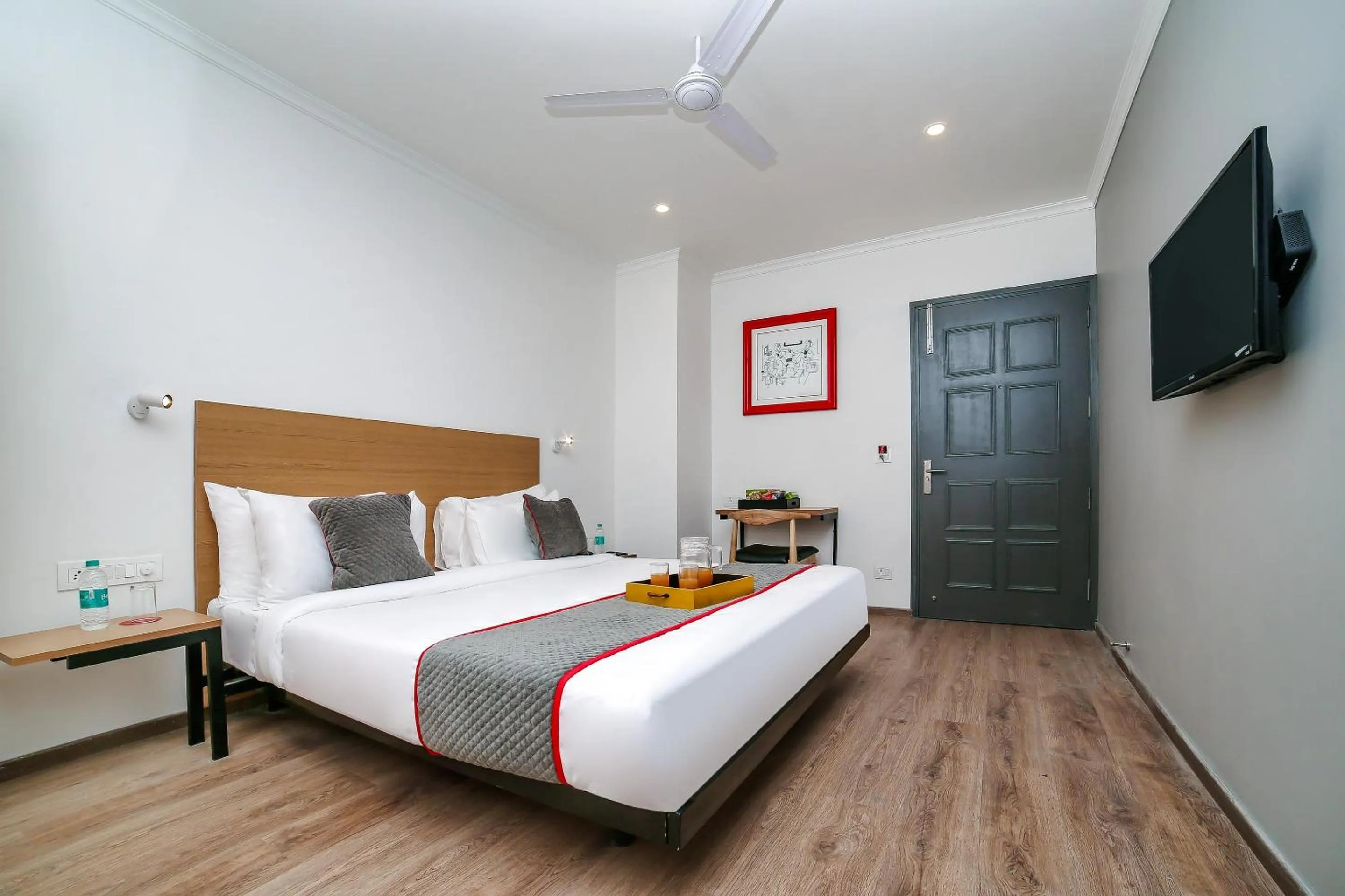 Bedroom, Bed in Townhouse Chattarpur Opp. Tivoli Garden Near Chhatarpur Metro Station