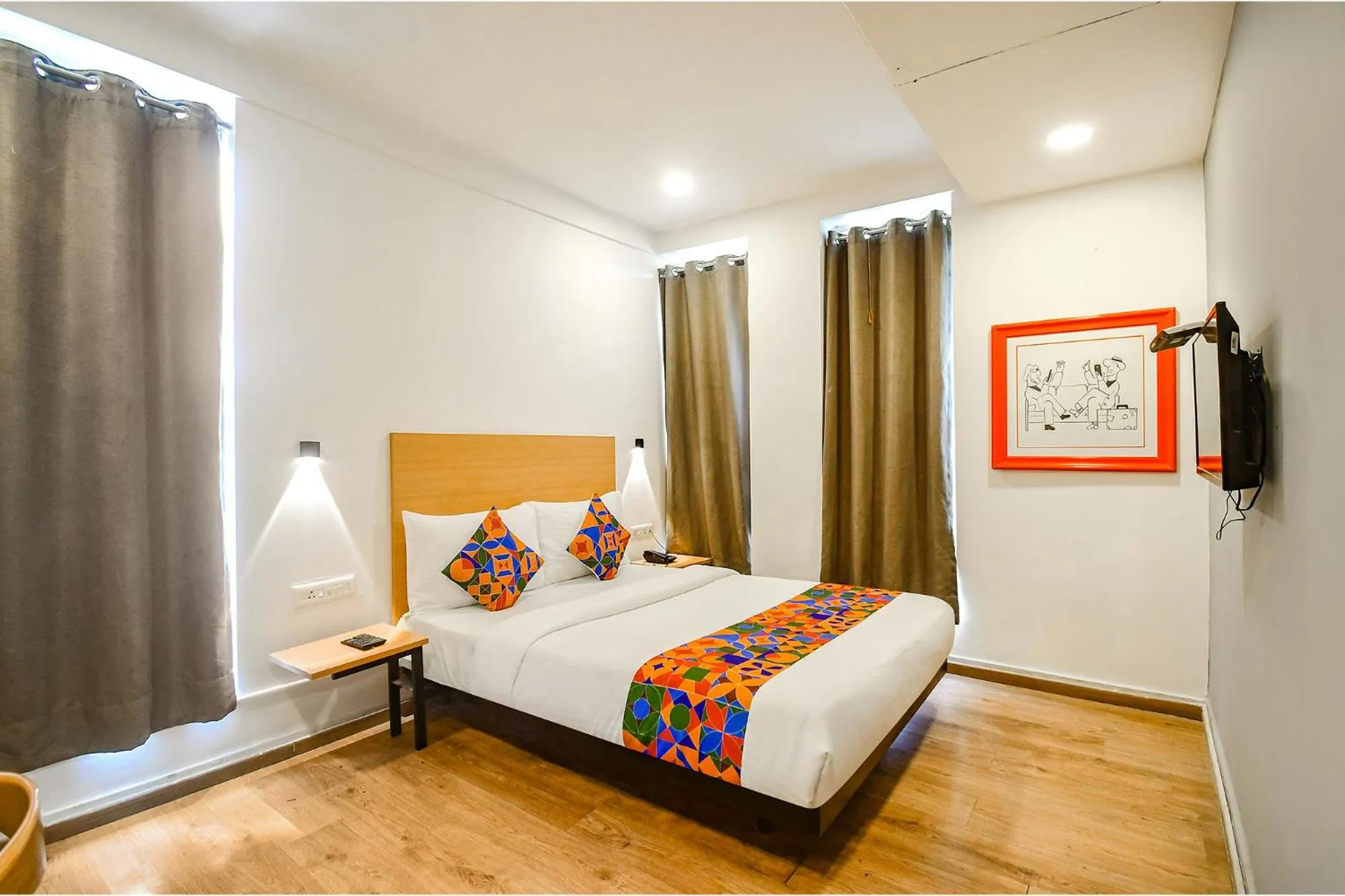 Bed in FabHotel Airport Green Arcade - near Kolkata Airport