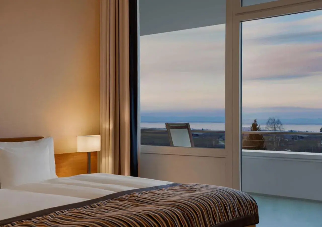 Superior Double Room with Lake View in Oberwaid - Das Hotel. Superior Double Room with Lake View in Oberwaid - Das Hotel.