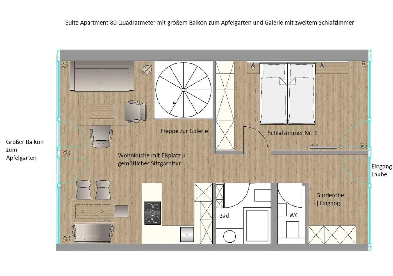 Floor plan in Ferienwohnungen Boardinghouse Bodensee