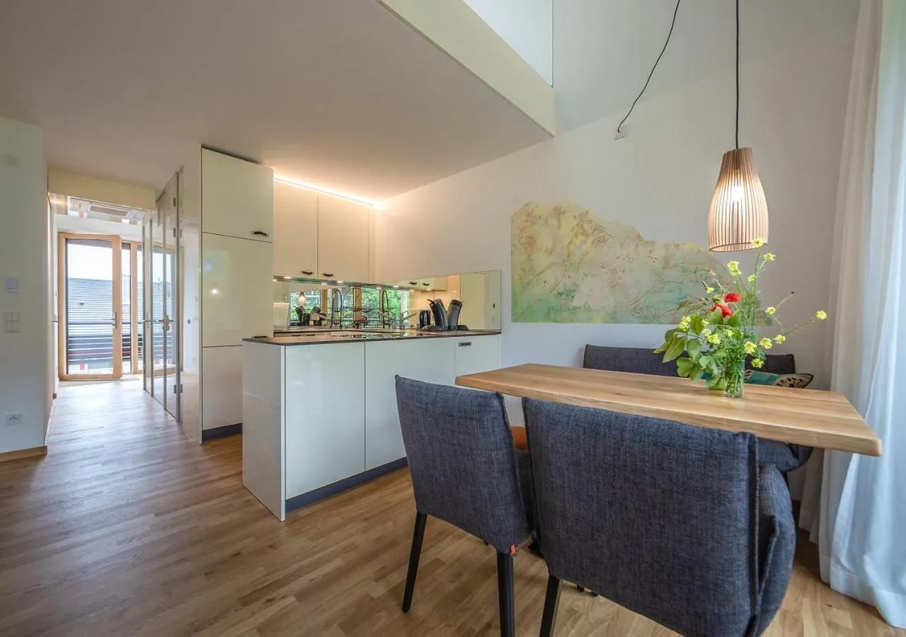 Kitchen or kitchenette in Ferienwohnungen Boardinghouse Bodensee