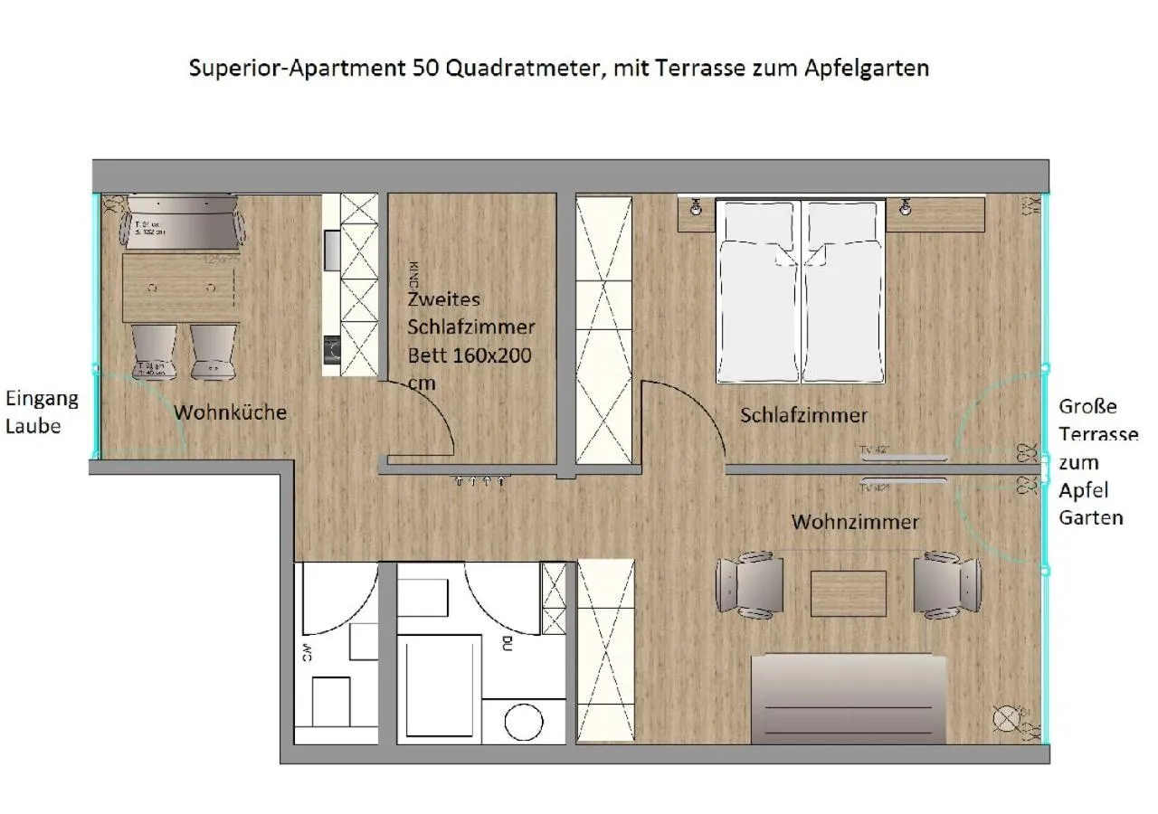Floor plan in Ferienwohnungen Boardinghouse Bodensee