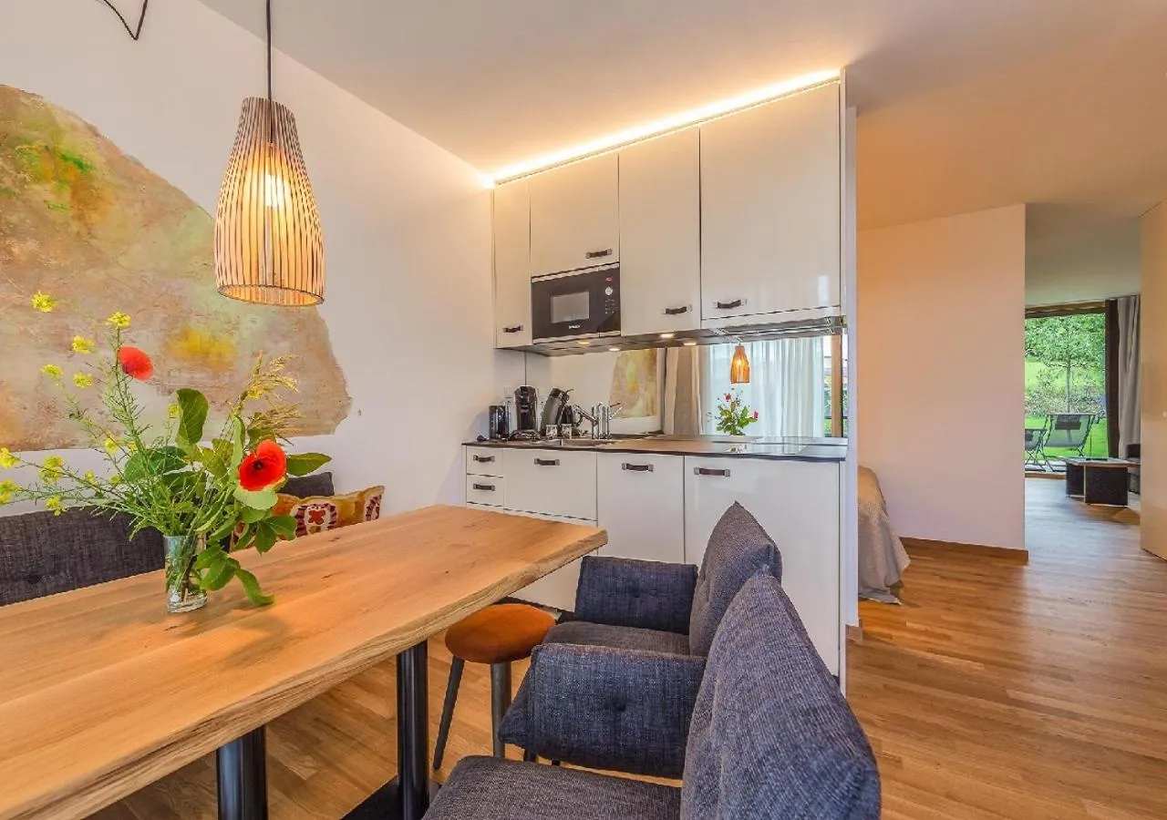 Kitchen or kitchenette in Ferienwohnungen Boardinghouse Bodensee