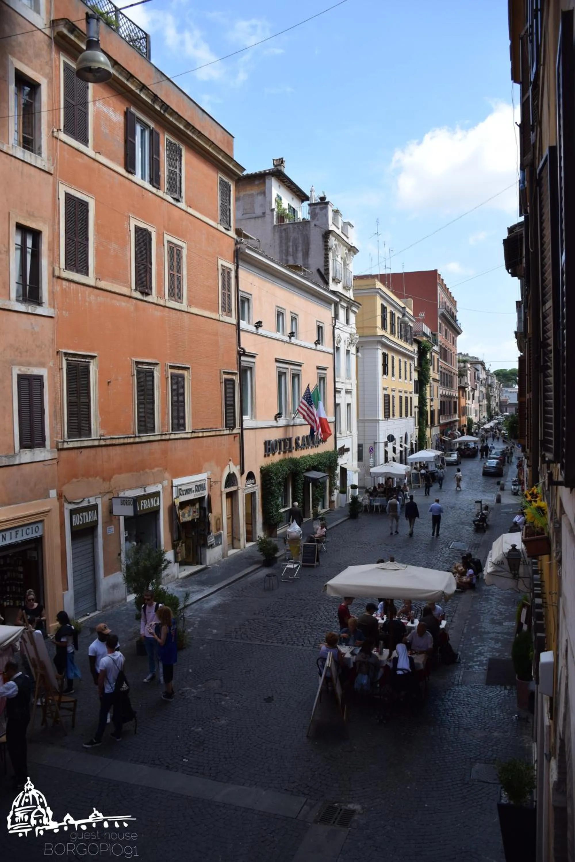 Street view in Borgo Pio 91
