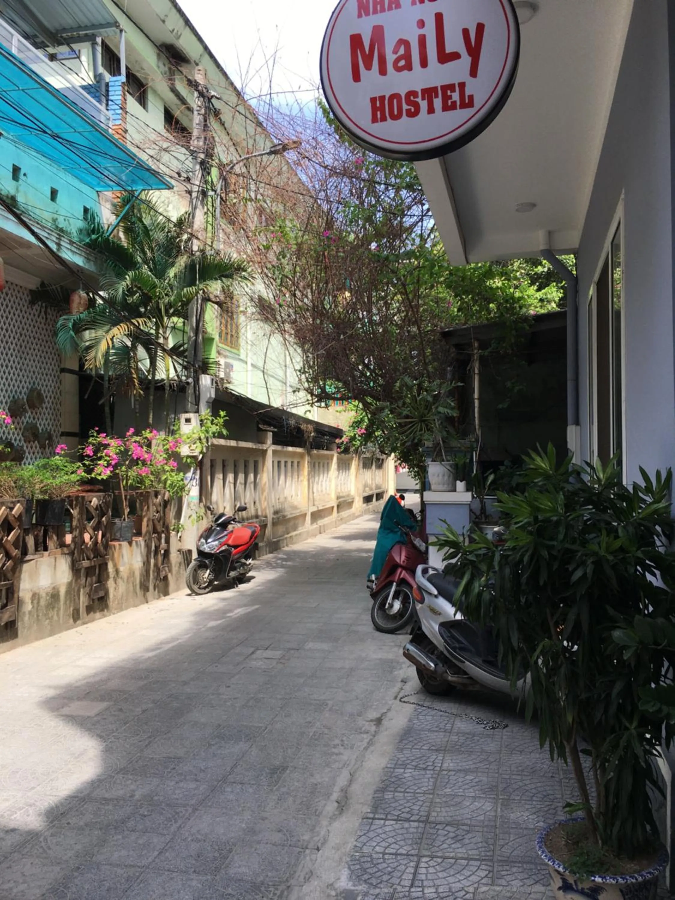 Quiet street view in Maily Hostel